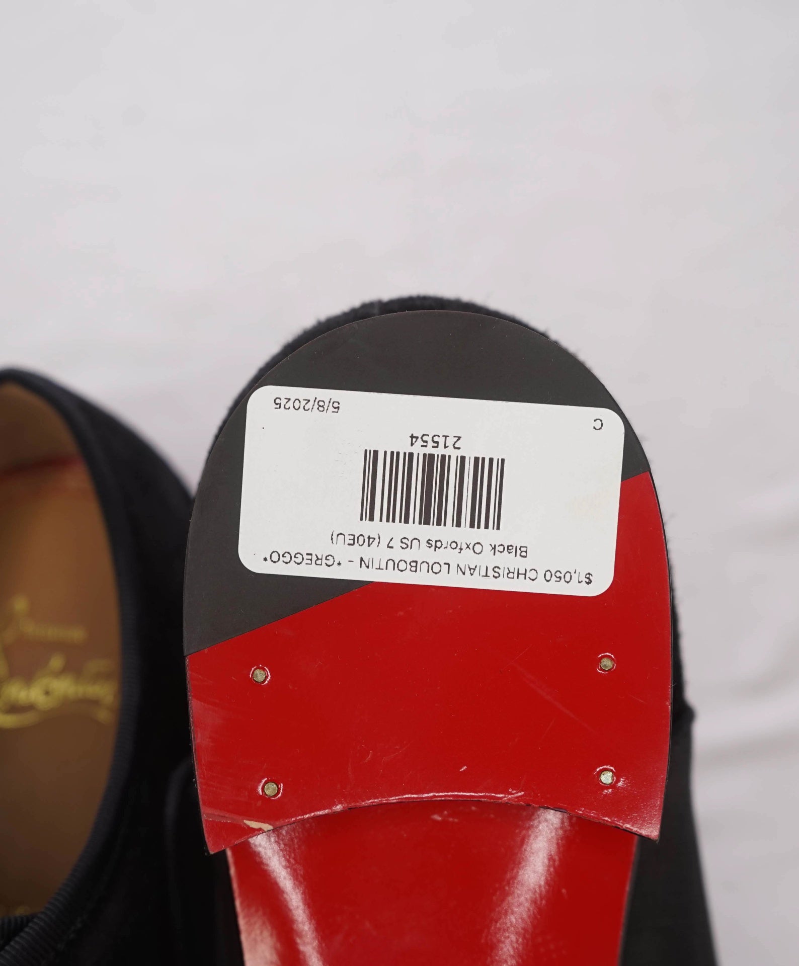 $1,050 CHRISTIAN LOUBOUTIN - *GREGGO* Black Oxfords US 7 (40EU)