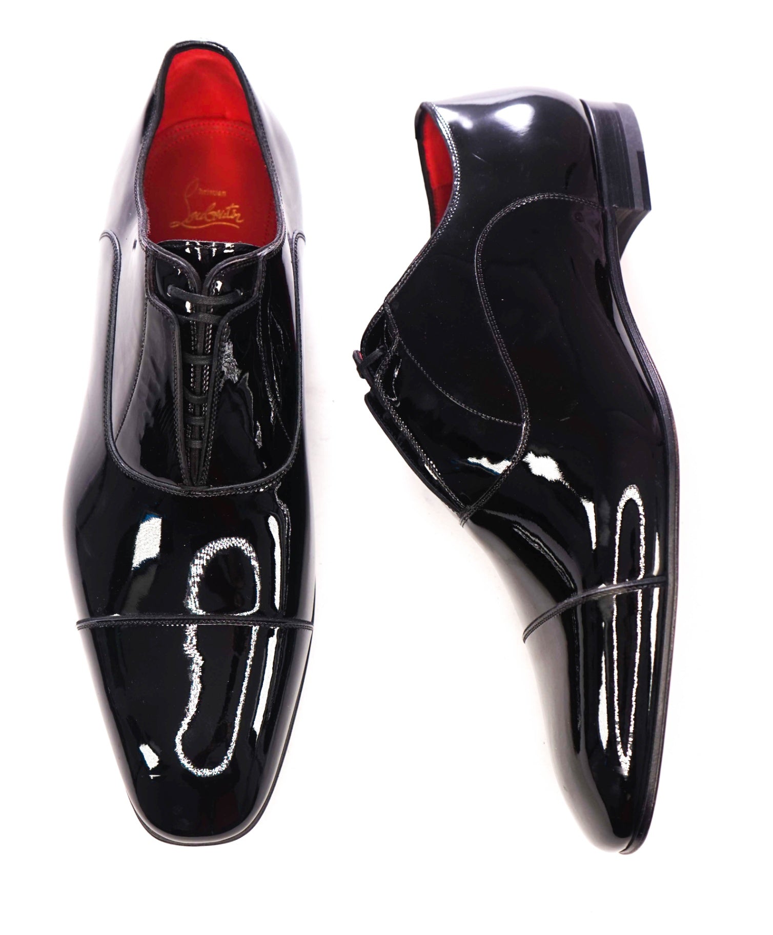 $1,100 Christian Louboutin - Black "GREGHOST" Patent Oxfords - US 12.5 (45.5EU)