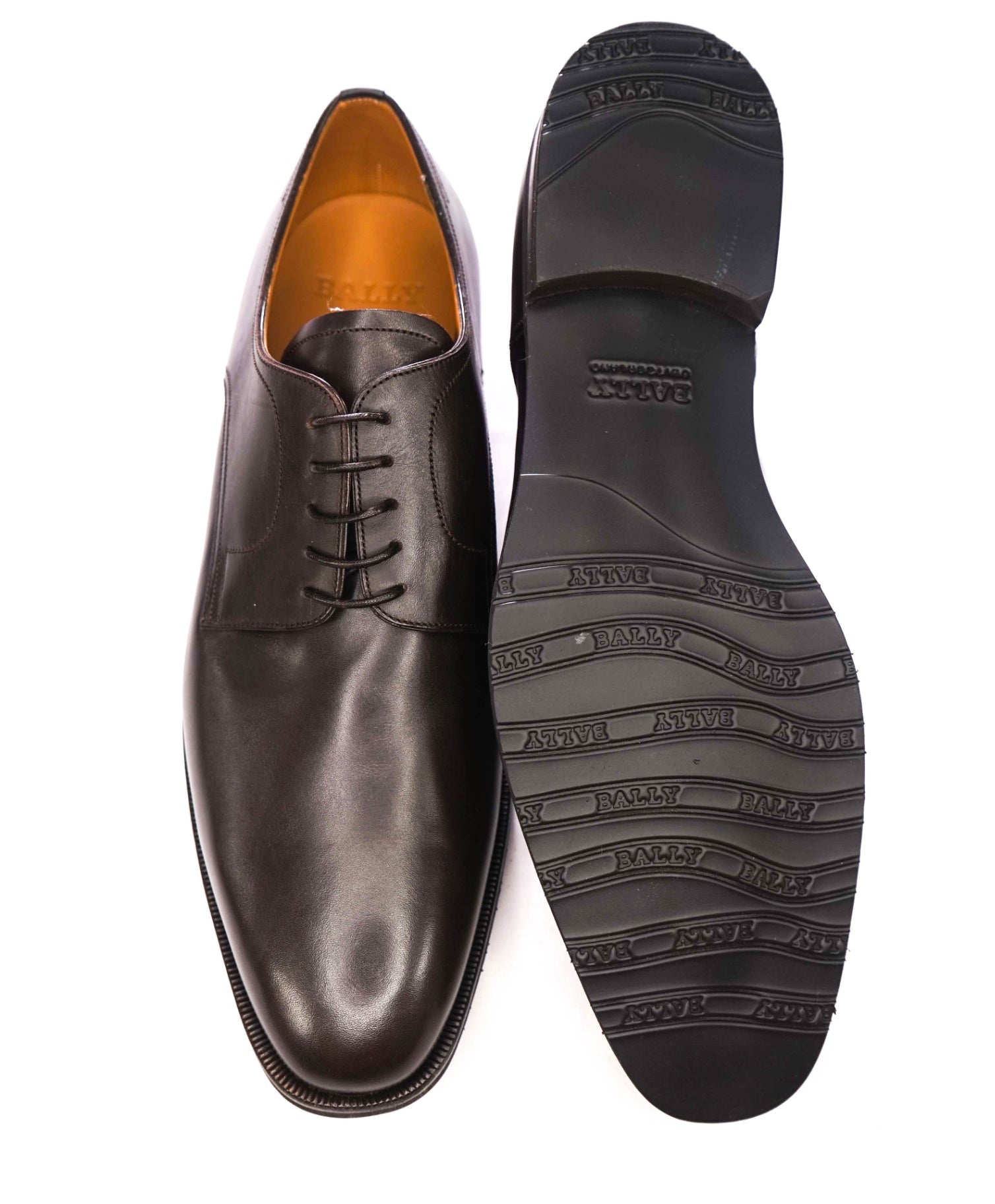 $590 BALLY - Chocolate Brown Leather Derby - US 11.5 3E