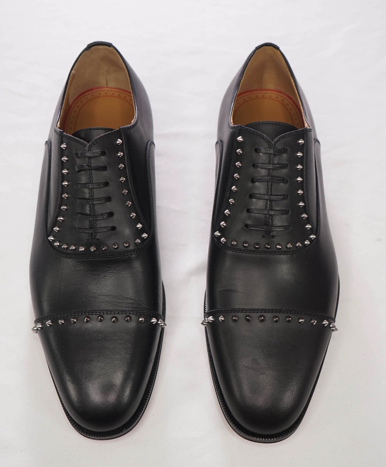 $1,200 CHRISTIAN LOUBOUTIN - *CLOOCLOO* Black Spike Oxfords - US 9 (42EU)