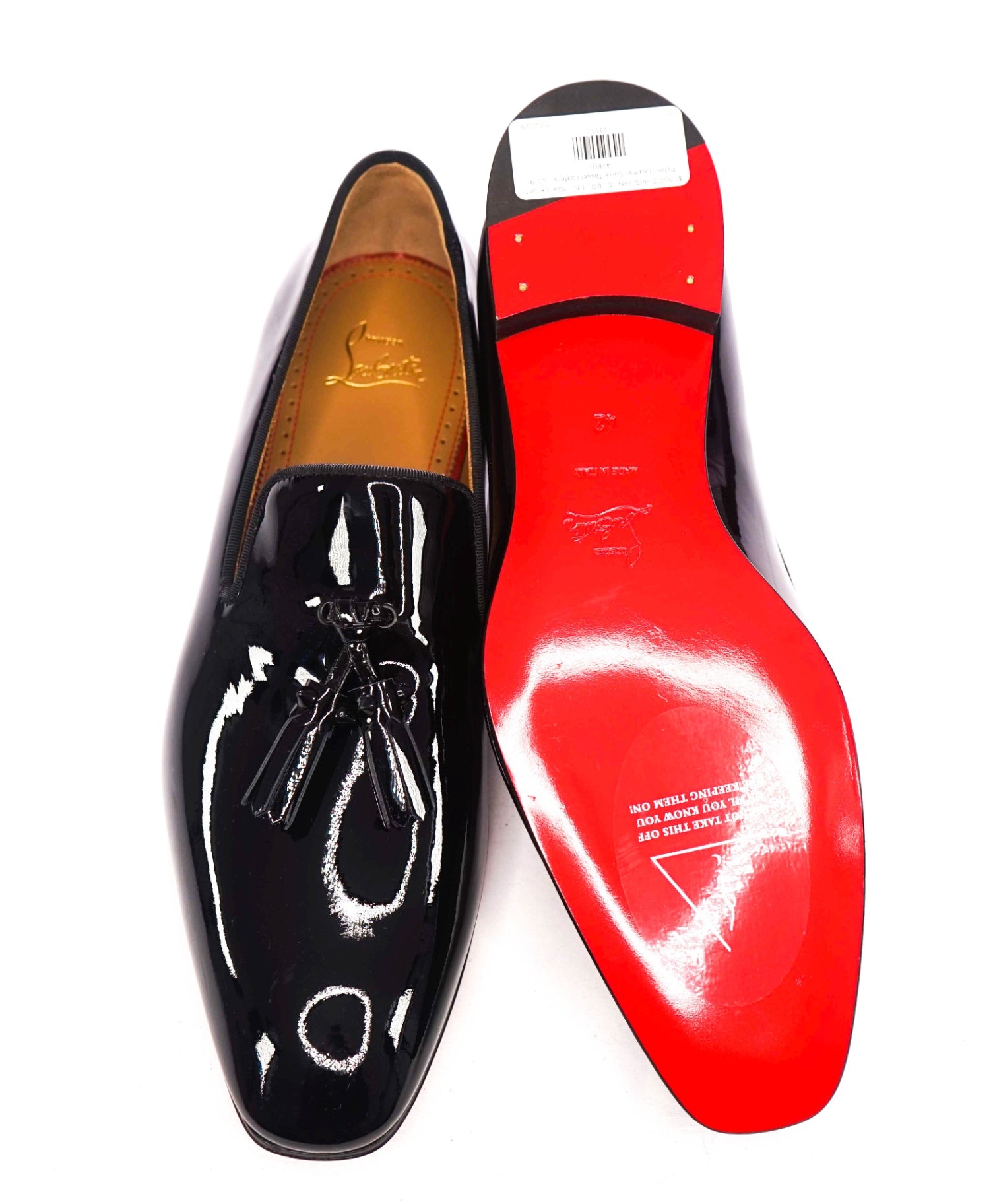 $1,050 CHRISTIAN LOUBOUTIN - *Dandelion* Patent Leather Spike Tassel Loafers - US 9 (42EU)