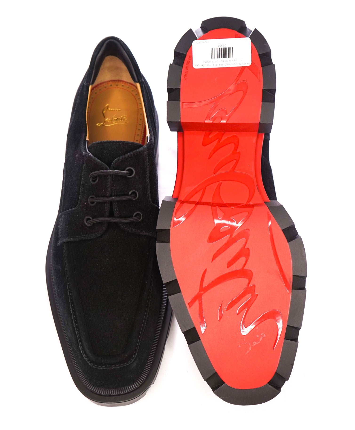 $1,195 CHRISTIAN LOUBOUTIN - "Our Georges L" Lug Sole Derby - US 12 (45EU)