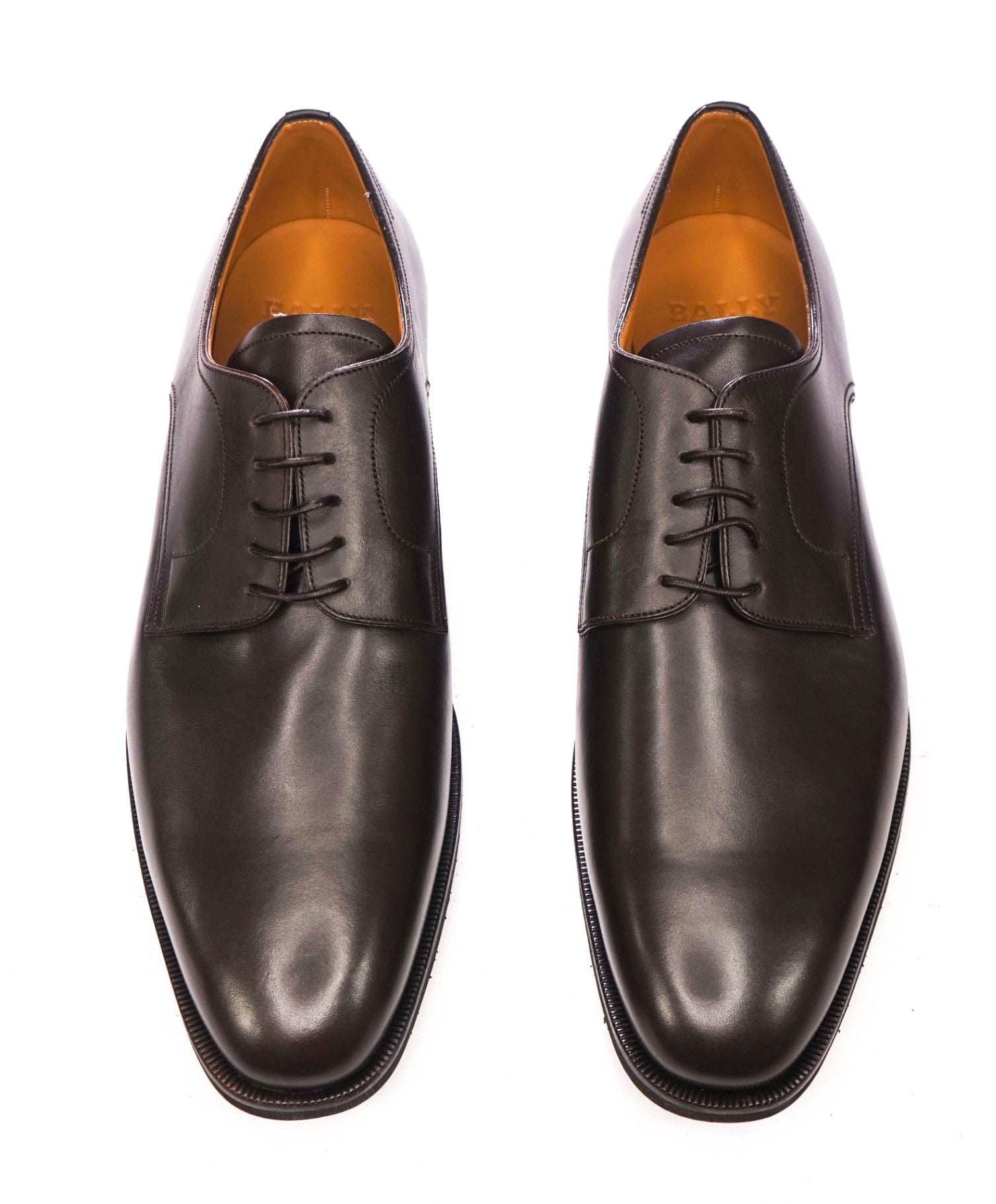 $590 BALLY - Chocolate Brown Leather Derby - US 11.5 3E