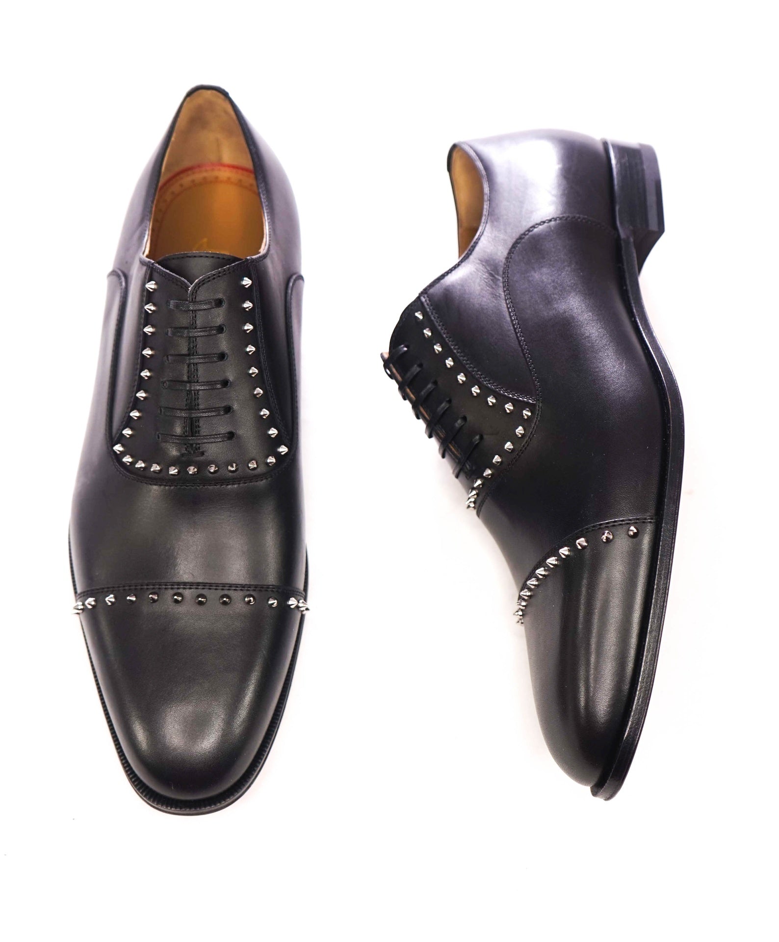 $1,200 CHRISTIAN LOUBOUTIN - *CLOOCLOO* Black Spike Oxfords - US 11.5 (44.5EU)