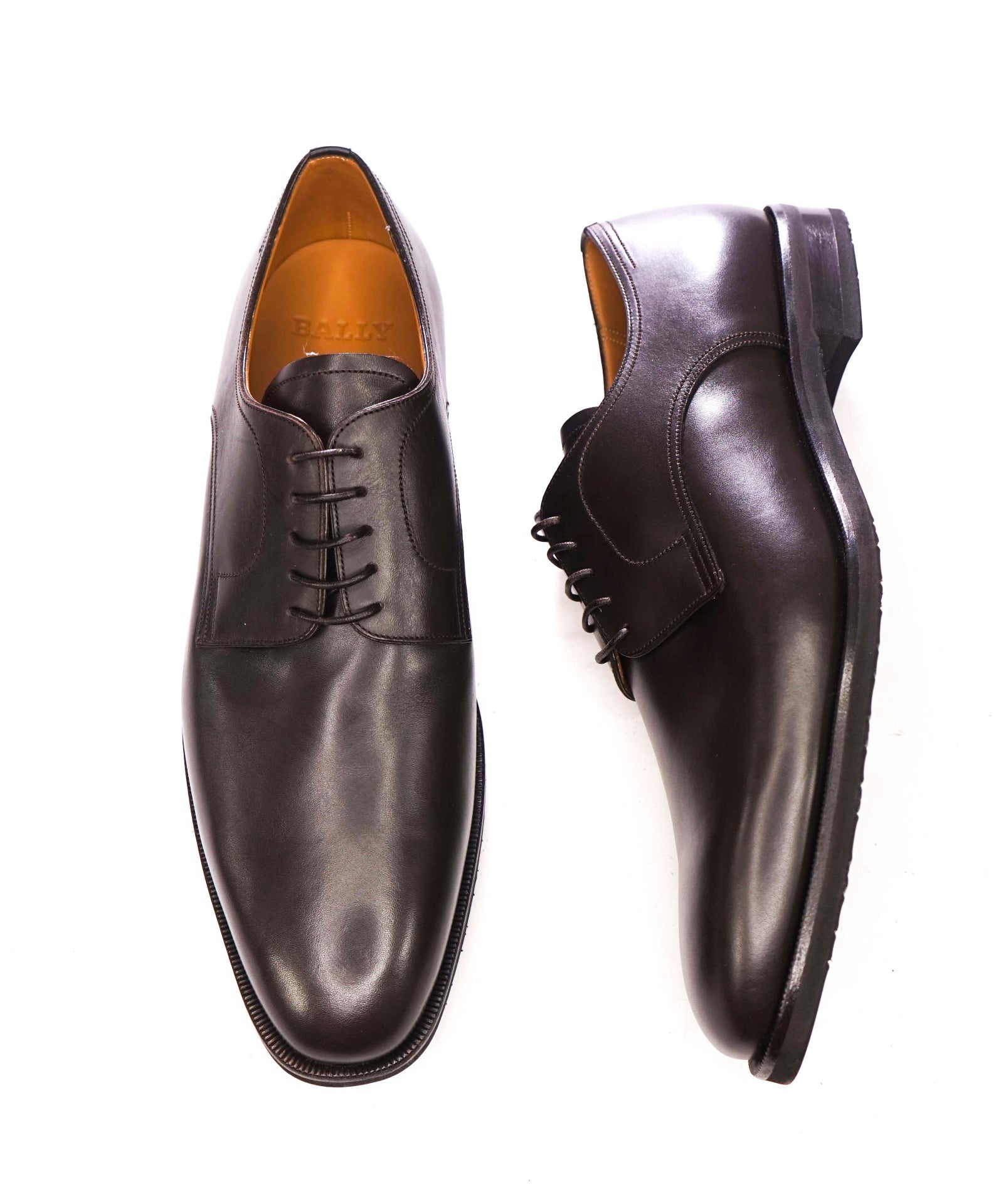 $590 BALLY - Chocolate Brown Leather Derby - US 11.5 3E