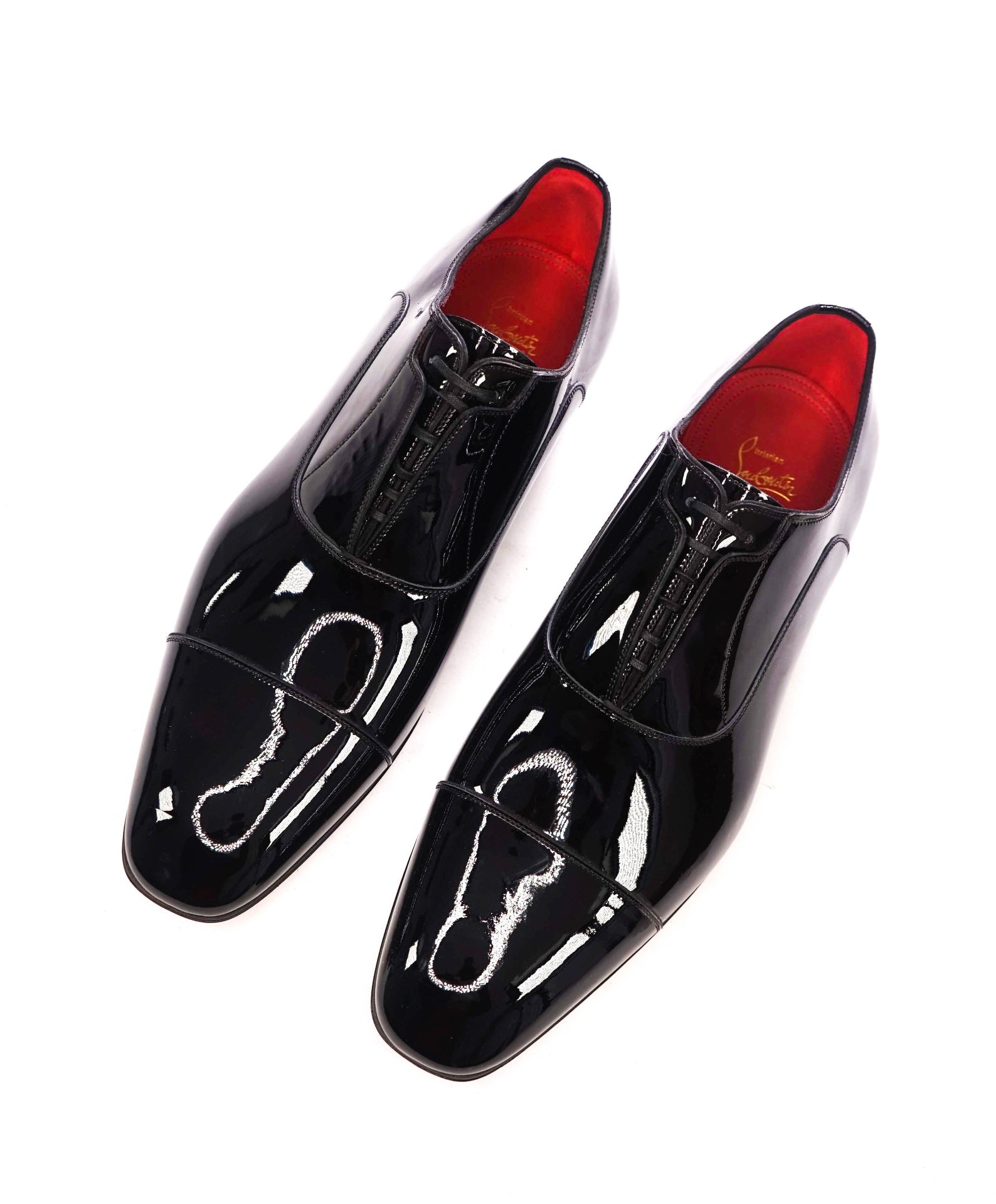 $1,100 Christian Louboutin - Black "GREGHOST" Patent Oxfords - US 12.5 (45.5EU)