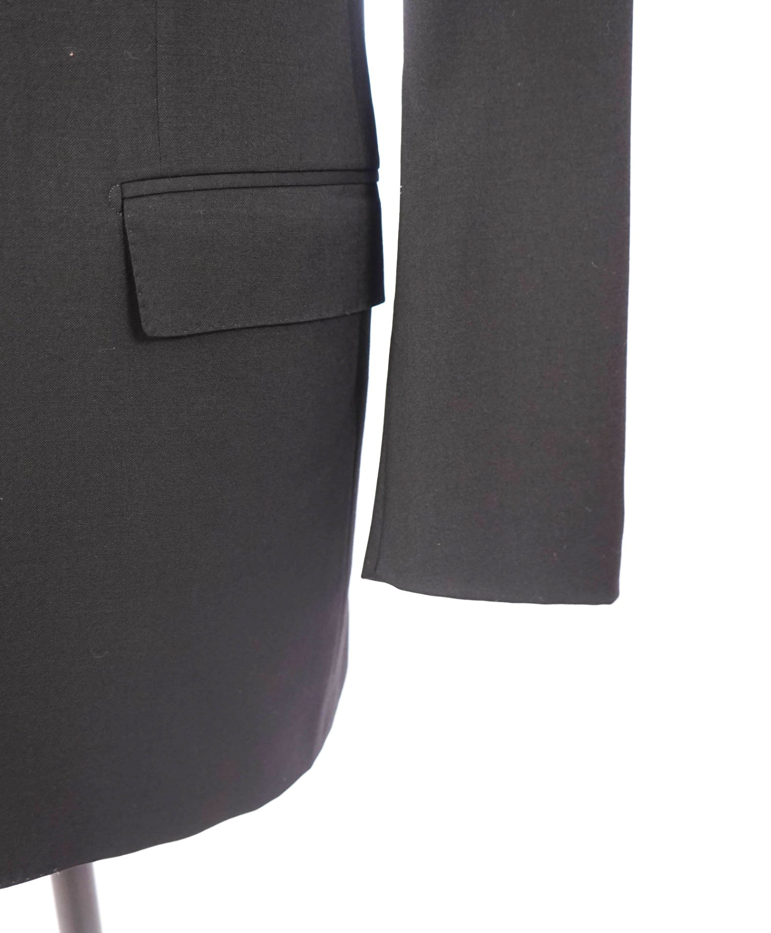 $2,895 ERMENEGILDO ZEGNA - "MULTISEASON" Solid Black Blazer - 44L