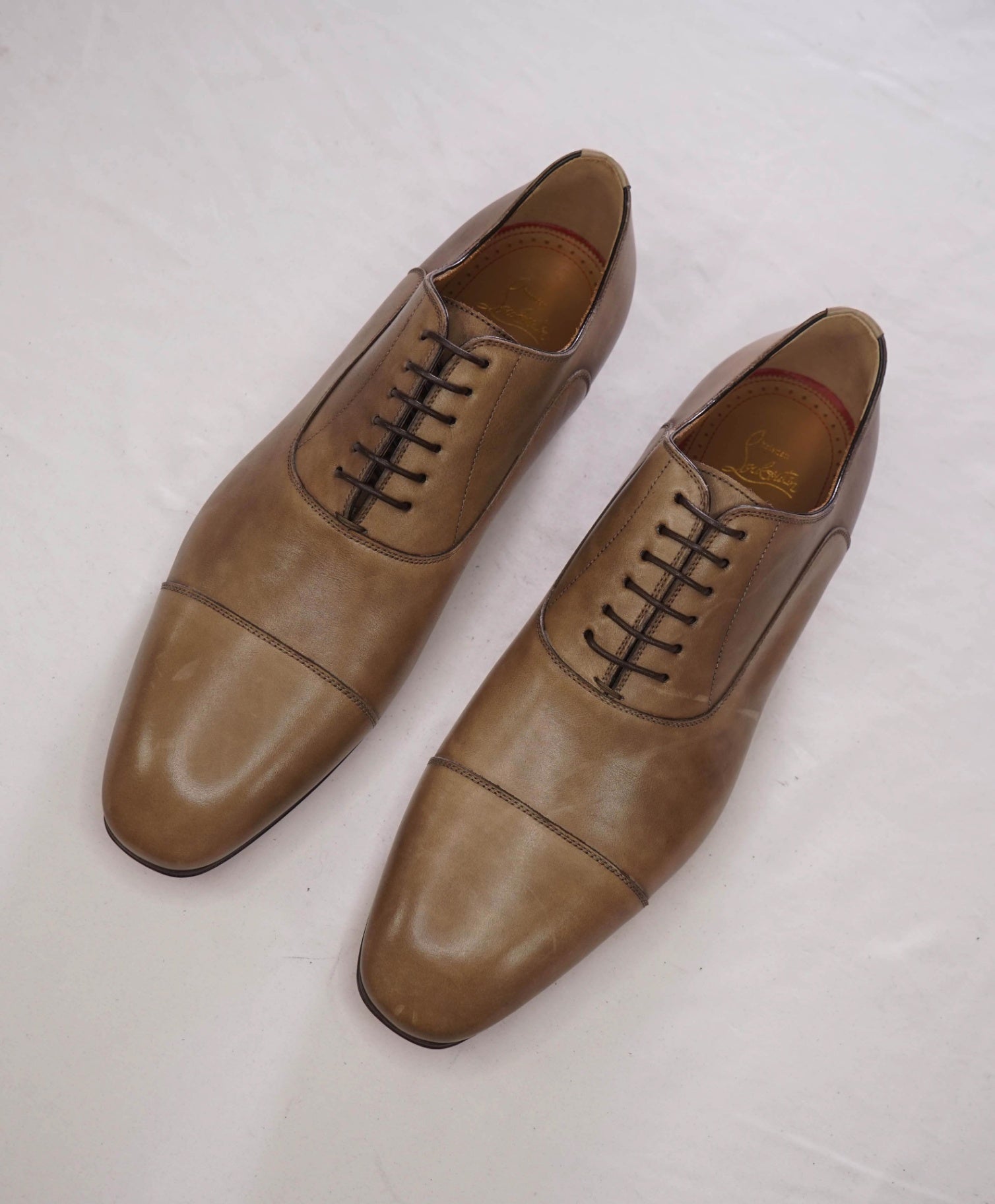 $1,050 Christian Louboutin Light Brown GREGGO Oxfords US 11.5 (44.5EU)