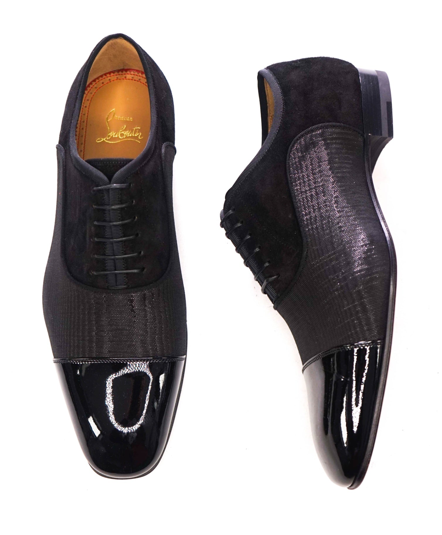 $1,050 CHRISTIAN LOUBOUTIN - *GREGGO* Black Oxfords US 7 (40EU)