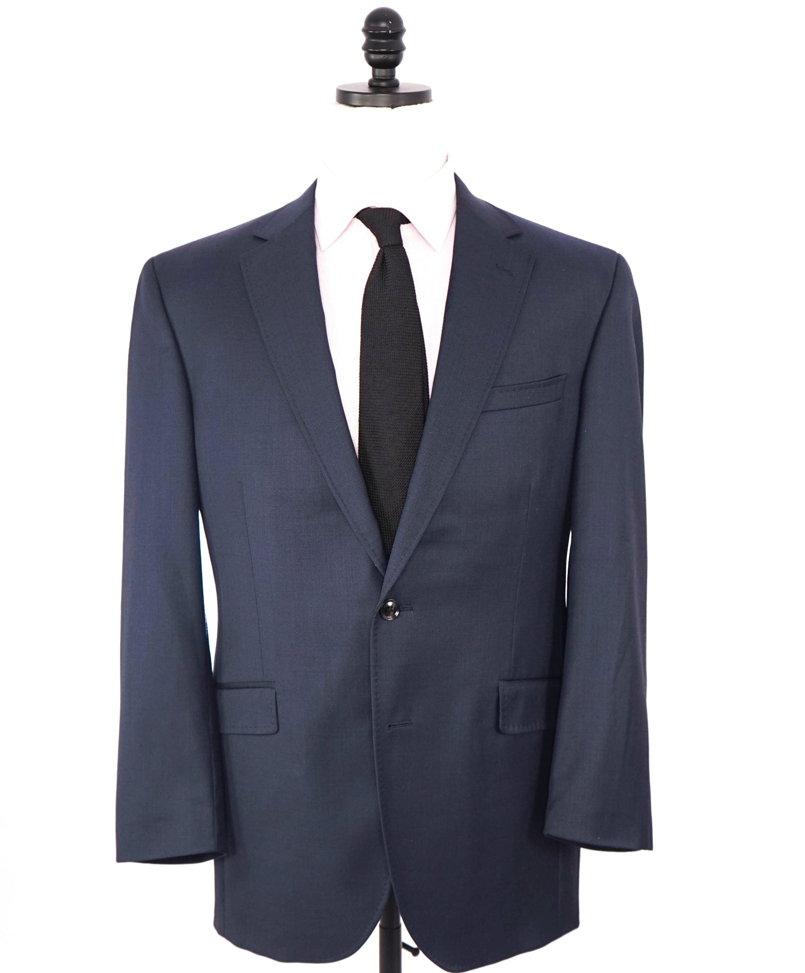 $595 TED BAKER - Solid Navy Blue Wool Blazer - 44R