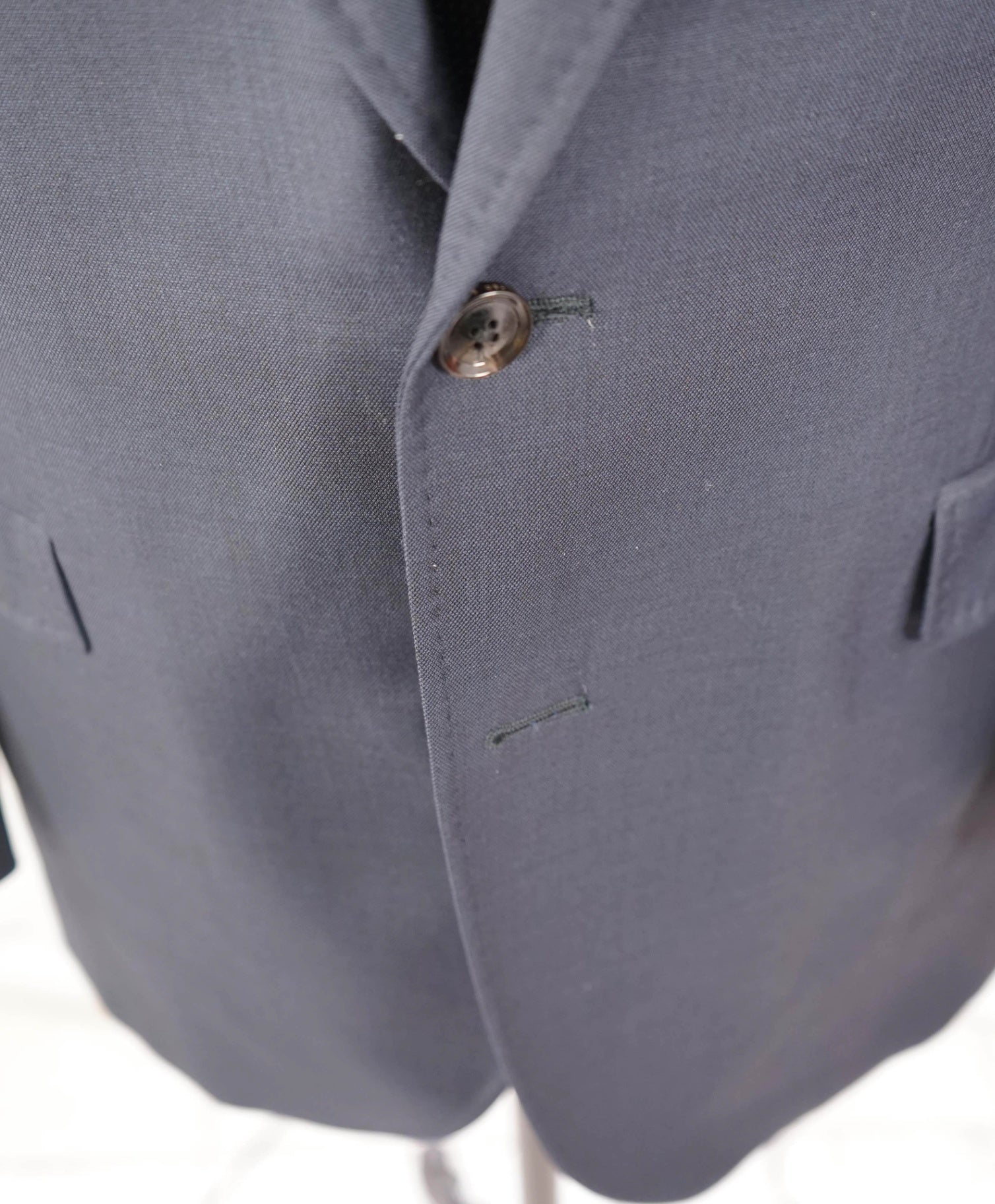 $595 TED BAKER - Solid Navy Blue Wool Blazer - 44R