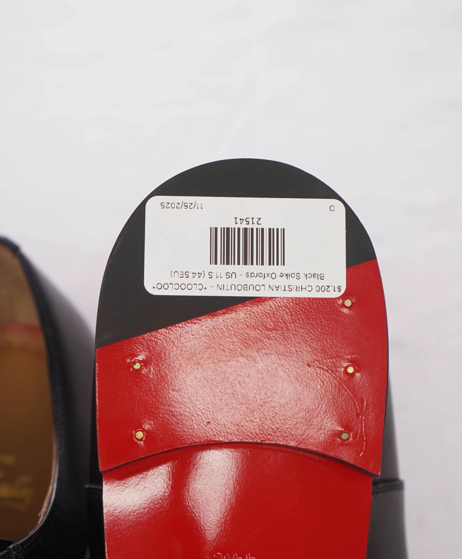 $1,200 CHRISTIAN LOUBOUTIN - *CLOOCLOO* Black Spike Oxfords - US 11.5 (44.5EU)