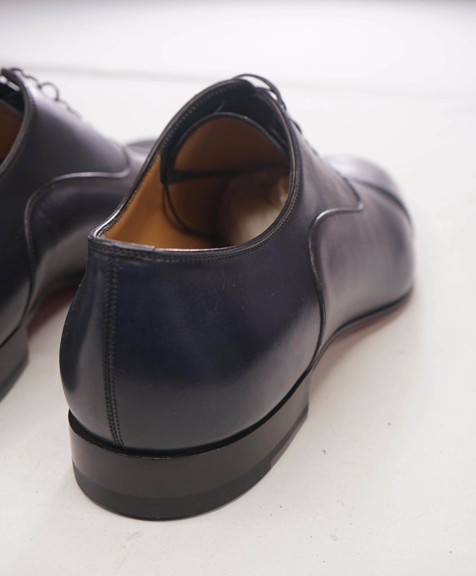 $1,050 CHRISTIAN LOUBOUTIN - Navy Blue Leather *GREGGO* Oxfords - US 12 (45EU)