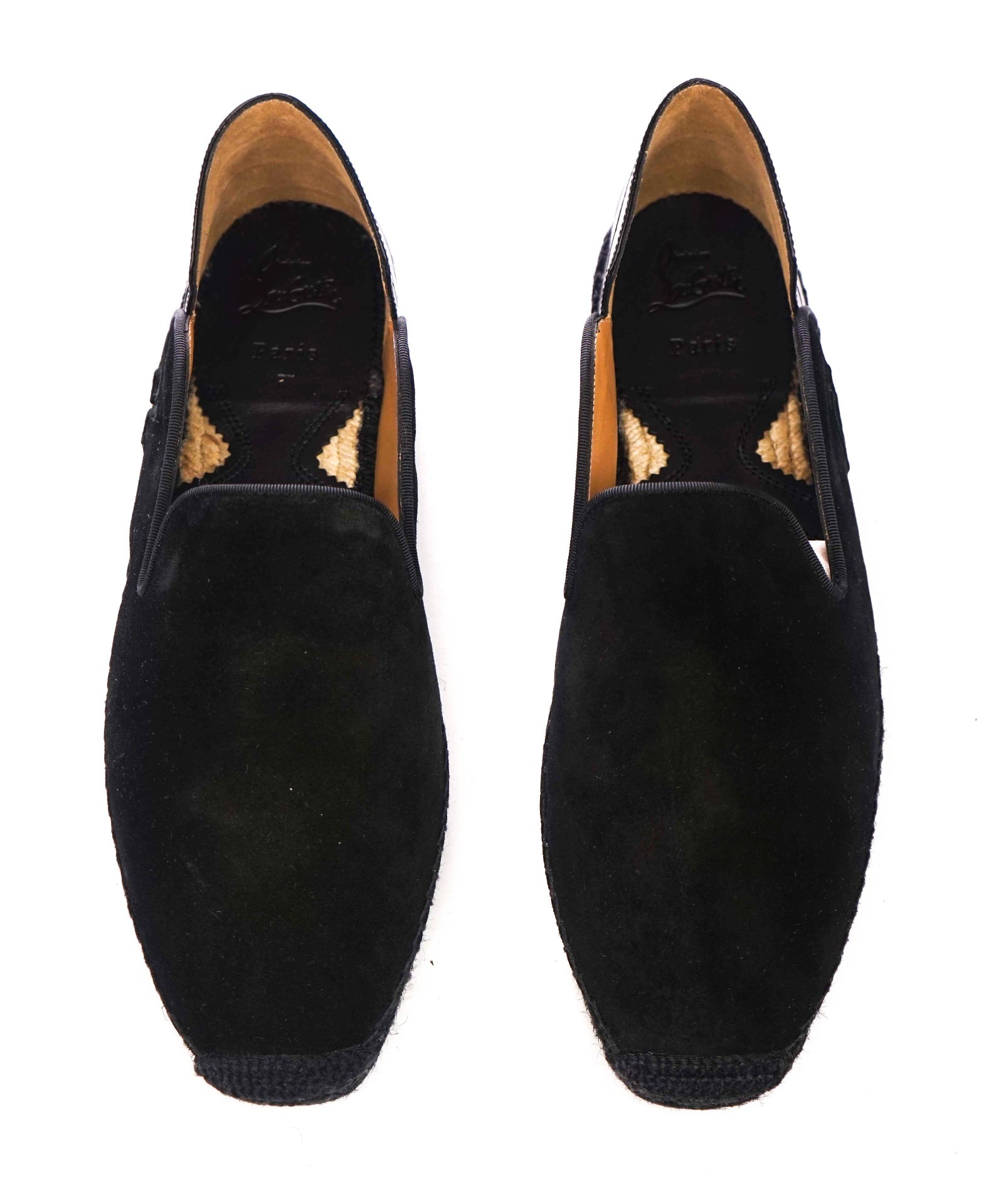 $745 CHRISTIAN LOUBOUTIN - Black Suede/Leather *VARSI ESPADON* Loafers - US 10 (43EU)