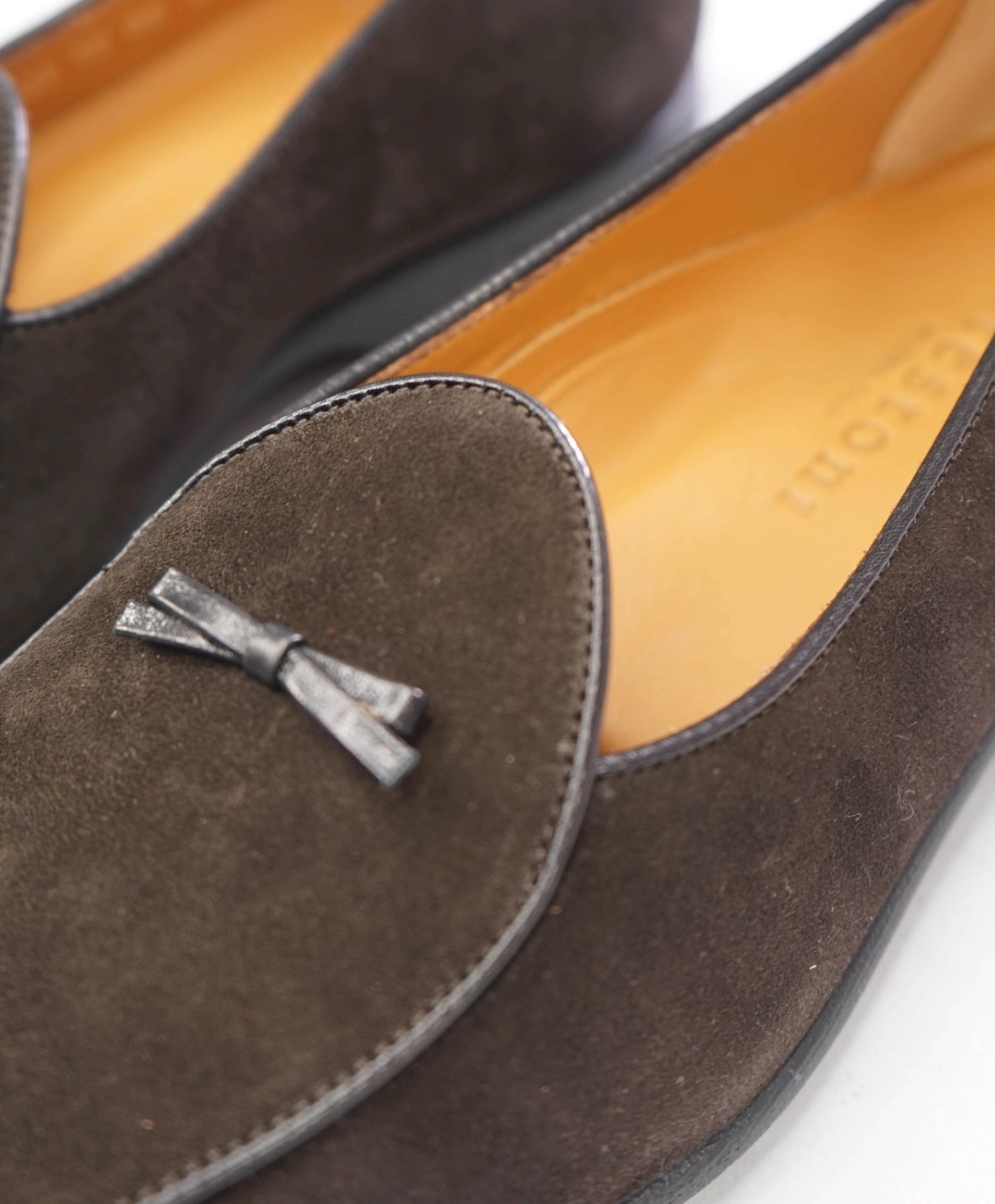 $1,100 A.TESTONI - Brown Suede BELGIAN Loafers - 8
