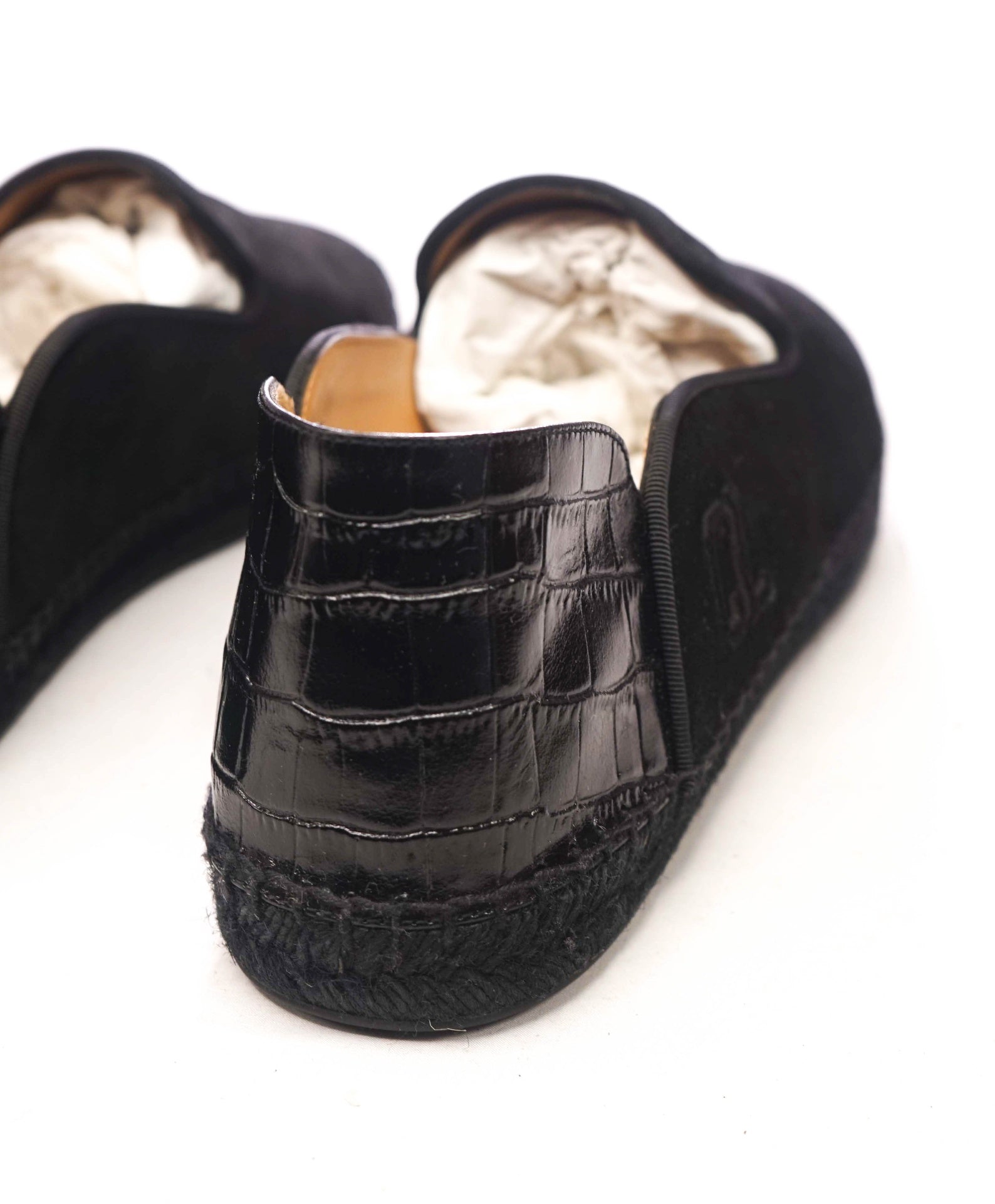 $745 CHRISTIAN LOUBOUTIN - Black Suede/Leather *VARSI ESPADON* Loafers - US 10 (43EU)