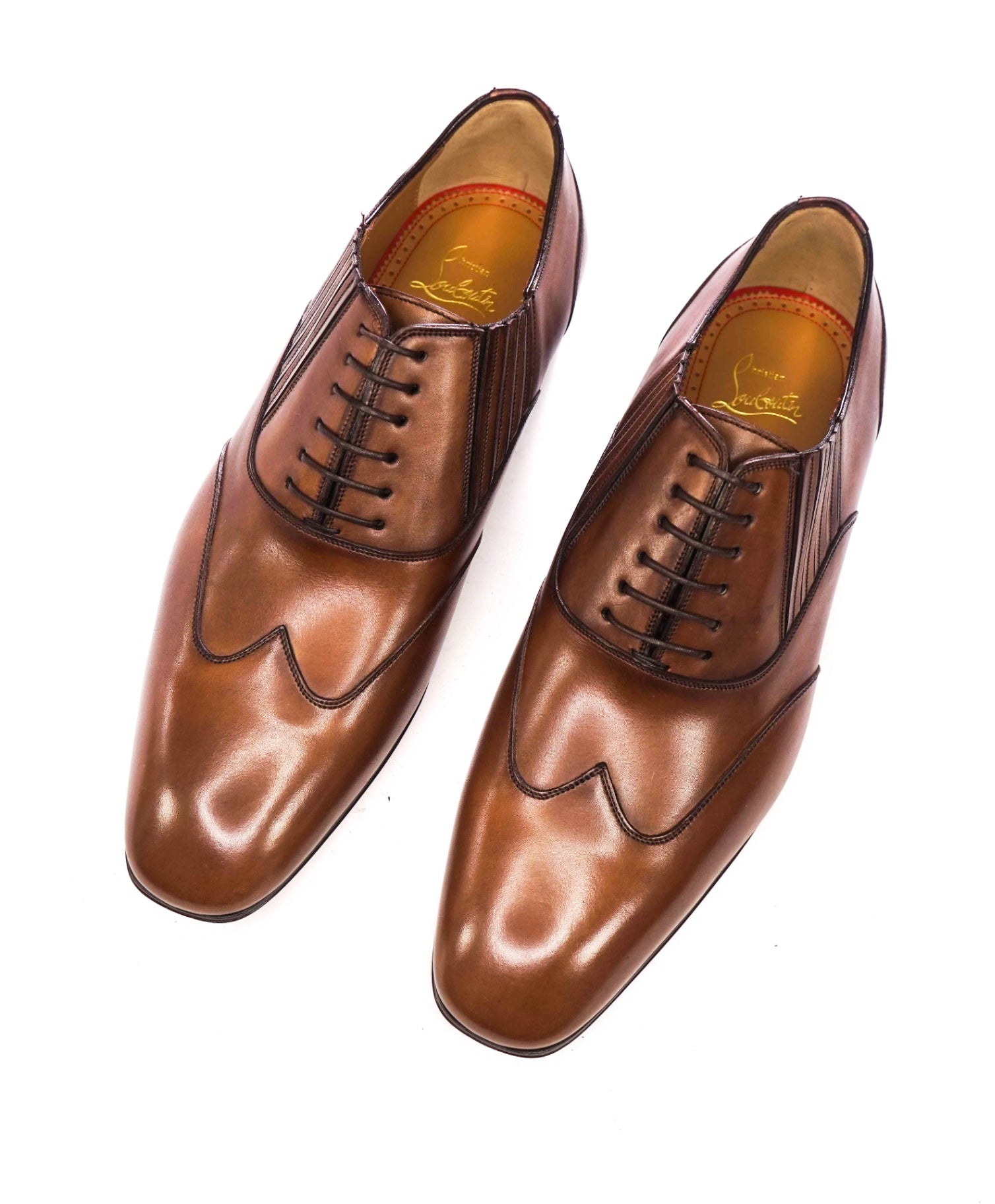 $1,145 CHRISTIAN LOUBOUTIN - Brown *MY ARMOR" Oxfords - US 8.5 (EU41.5)