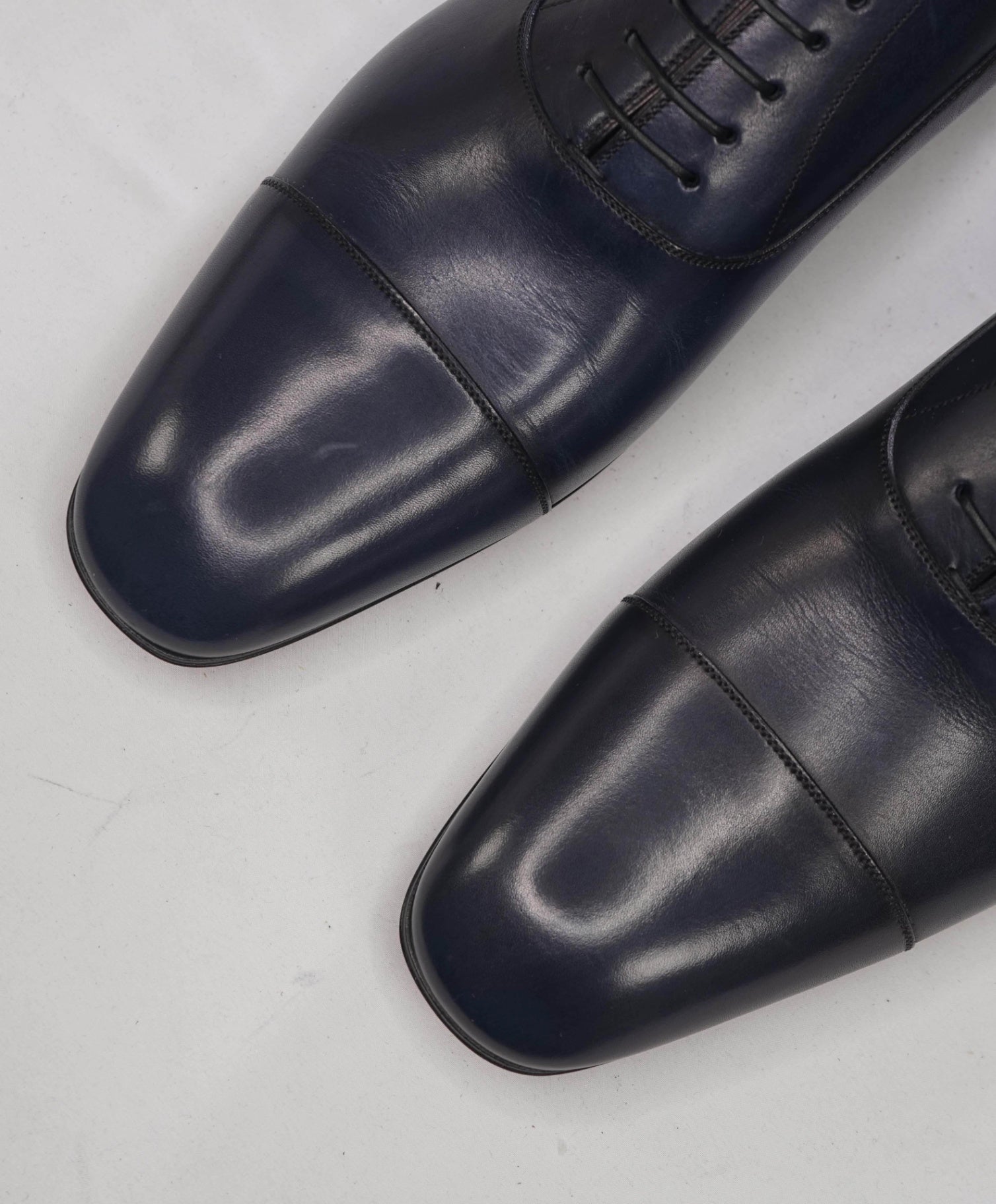 $1,050 CHRISTIAN LOUBOUTIN - Navy Blue Leather *GREGGO* Oxfords - US 12 (45EU)