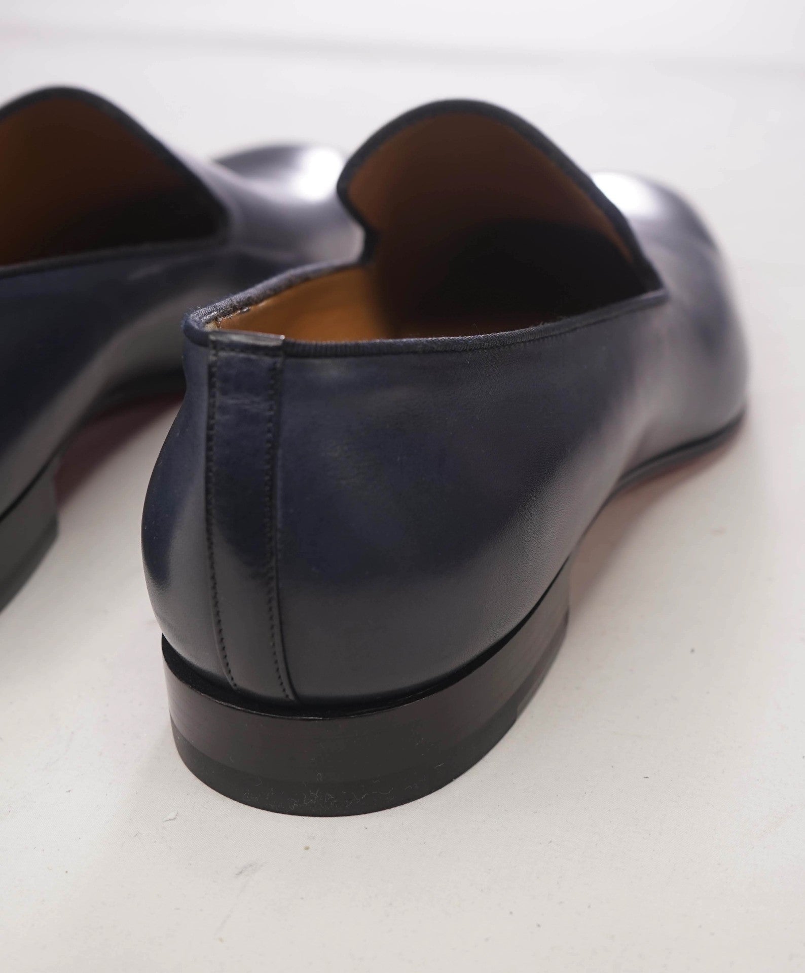 $1,050 CHRISTIAN LOUBOUTIN - Navy Blue Leather *DANDELION* Loafers - US 11 (44EU)