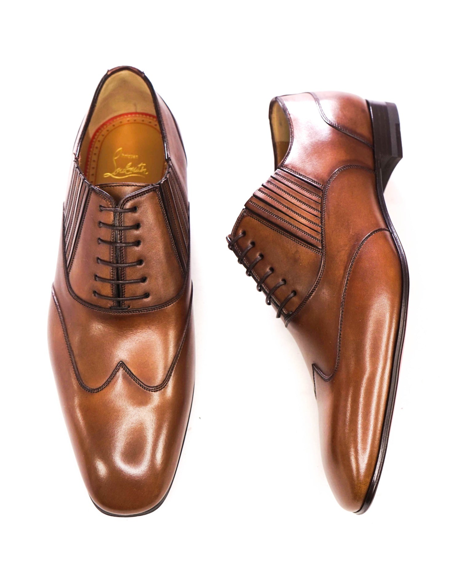 $1,145 CHRISTIAN LOUBOUTIN - Brown *MY ARMOR" Oxfords - US 8.5 (EU41.5)