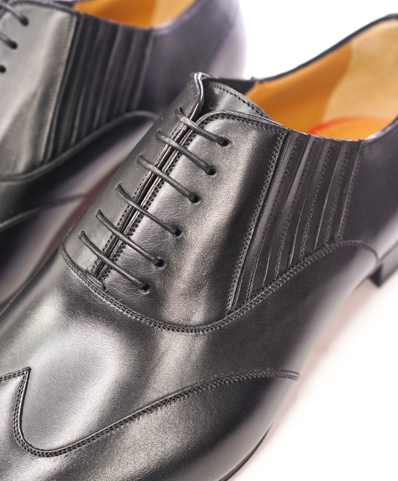 $1,145 CHRISTIAN LOUBOUTIN - Black Leather *MY ARMOR" Oxfords - US 13 (EU46)