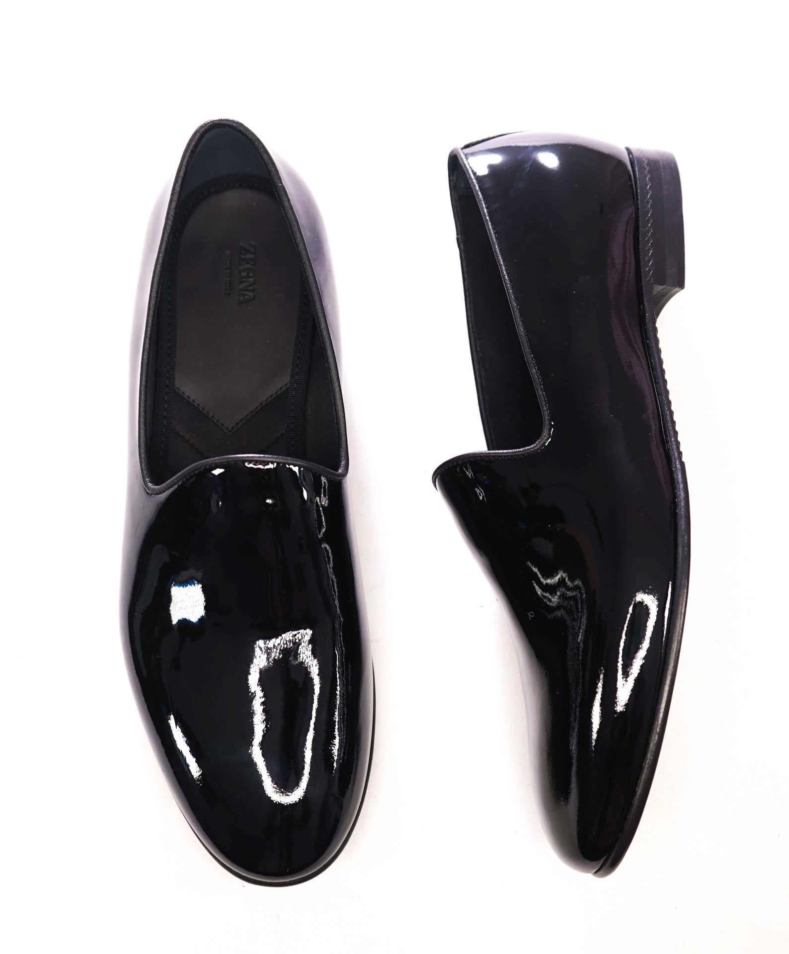 $860 ZEGNA - Black Patent Leather "PALERMO" Loafers - US 10 (9UK)
