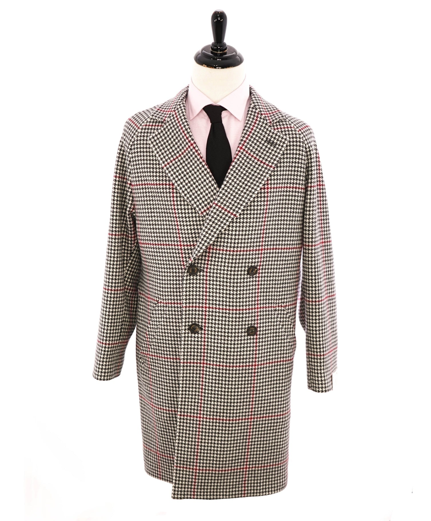 $2,250 ELEVENTY - Oversize Houndstooth CASHMERE/Wool Coat - 38R (48 EU)