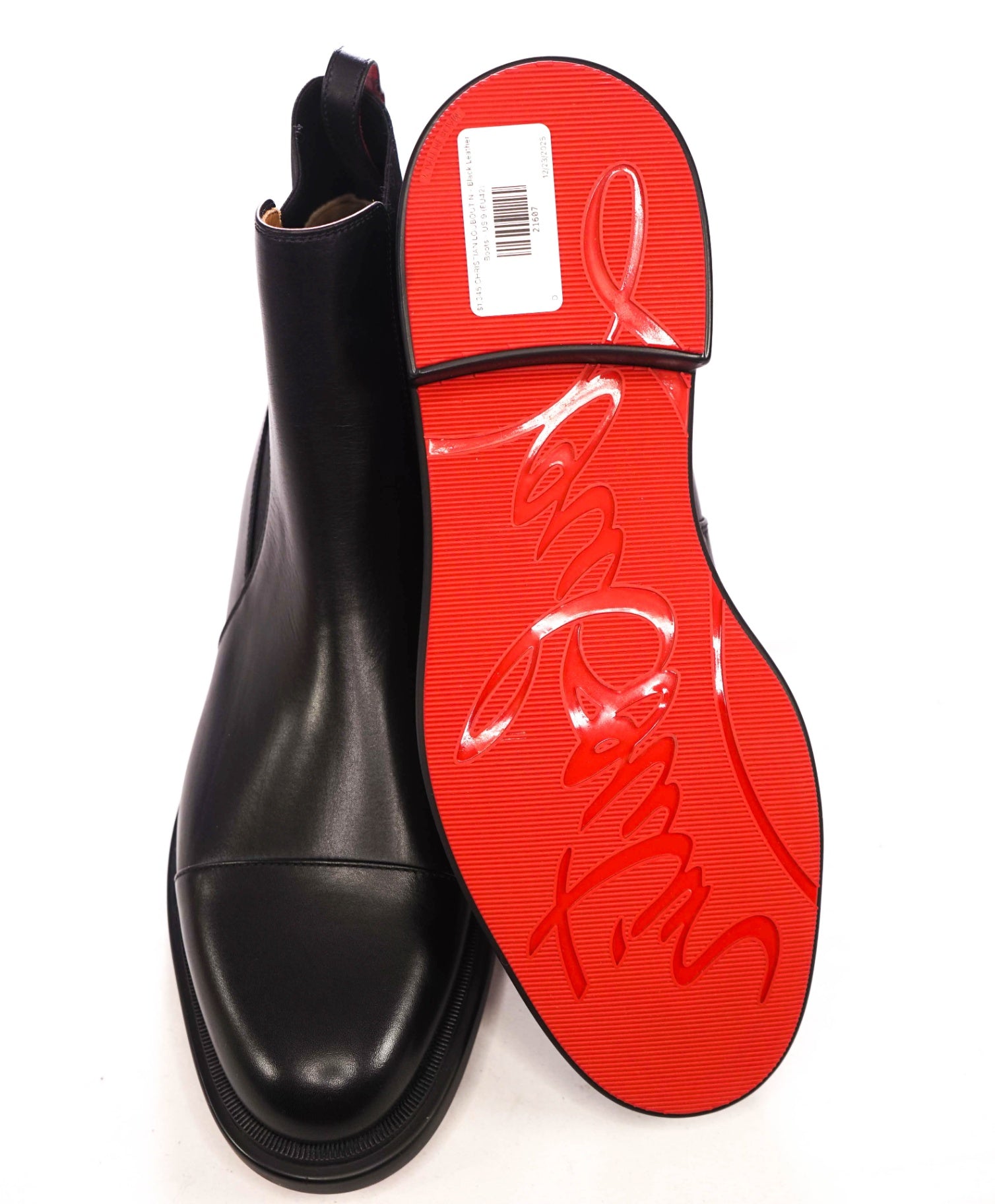 $1,345 CHRISTIAN LOUBOUTIN - Black Leather Boots - US 9 (EU42)