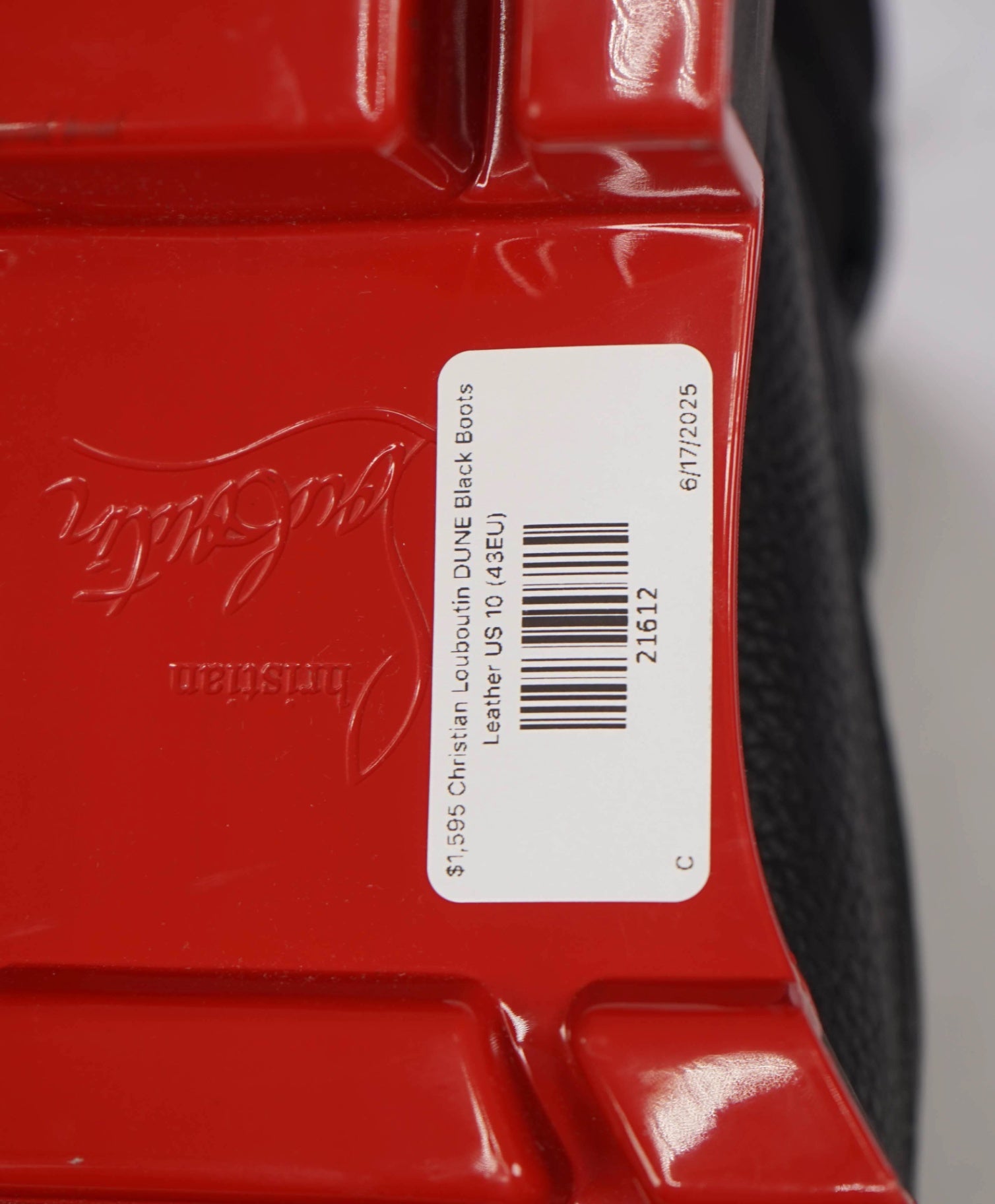 $1,595 Christian Louboutin DUNE Black Boots Leather US 10 (43EU)
