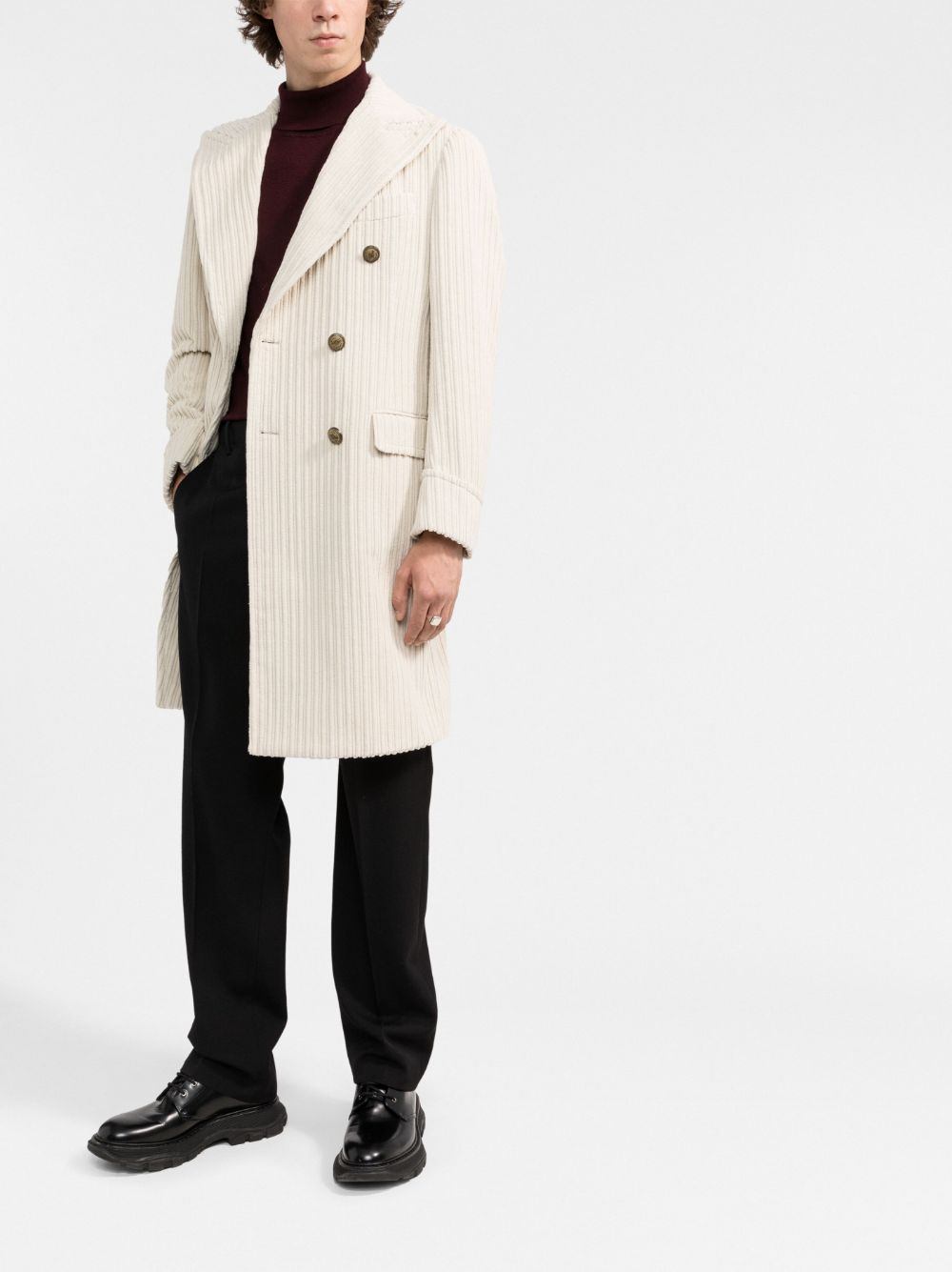 ELEVENTY - "Zegna CASHCO Fabric" CASHMERE Corduroy Coat - 36 (46EU)