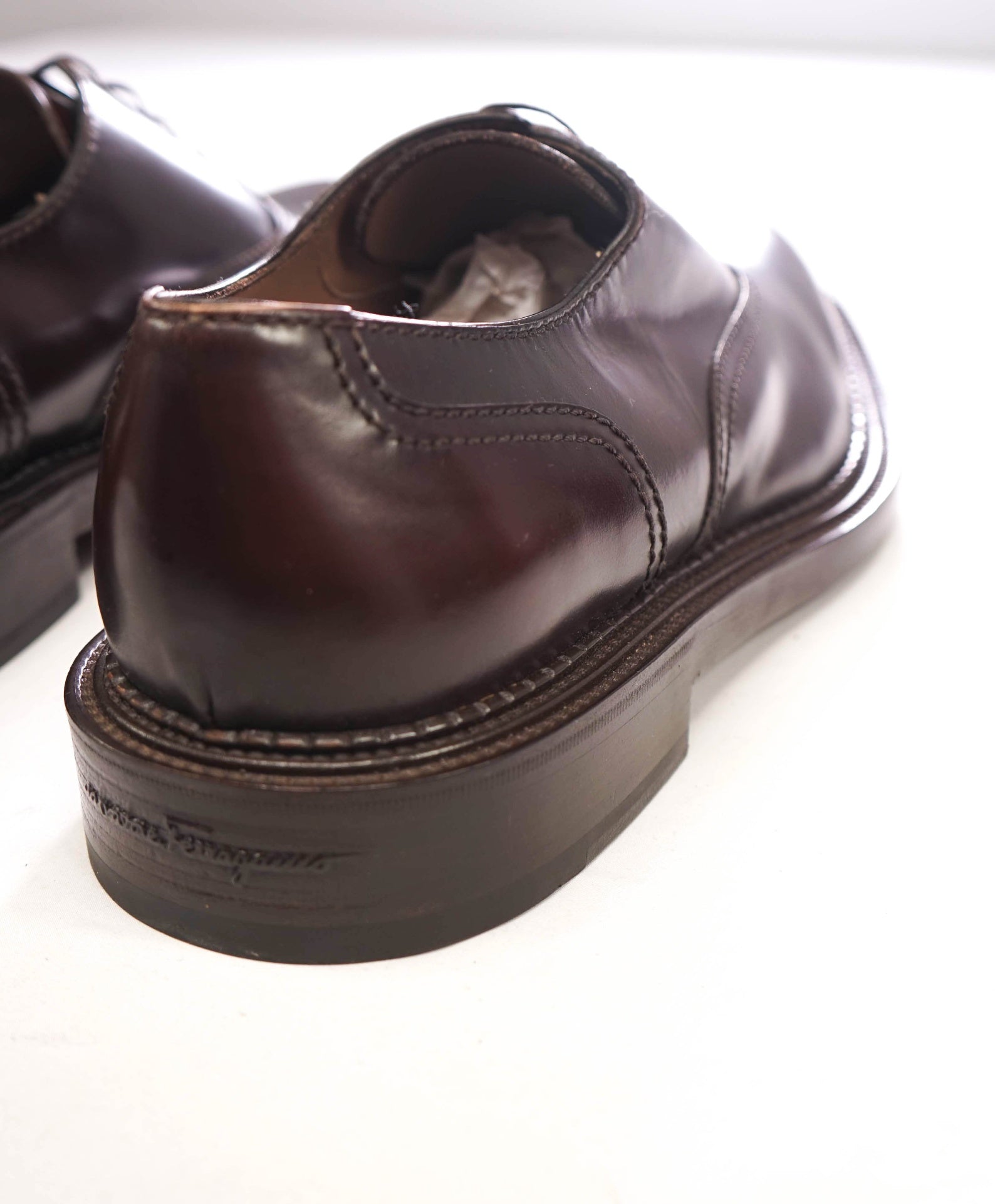 $895 FERRAGAMO - Chocolate Brown Leather *RIGEL* Oxfords - 13 EE
