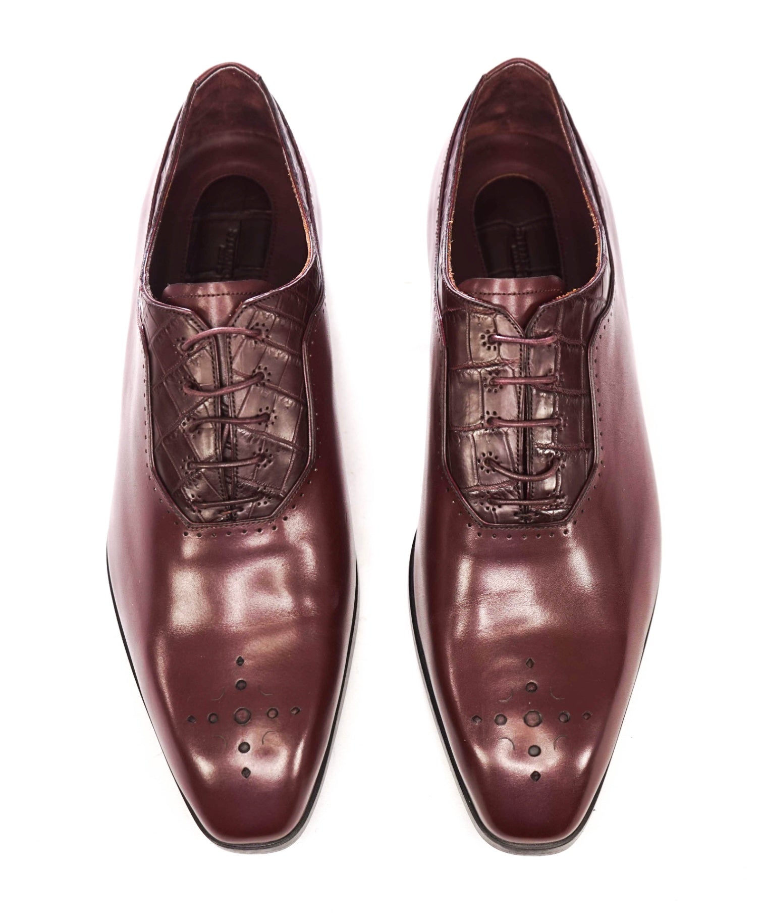 $3,800 STEFANO RICCI - Oxblood CROCODILE Oxfords - 11.5 US (10.5 EU)
