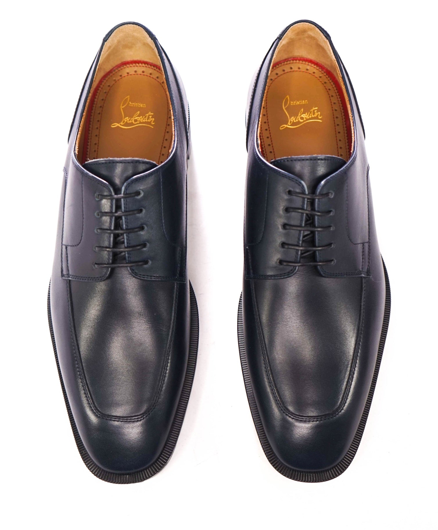$1,190 CHRISTIAN LOUBOUTIN - Navy Blue Leather *DAVISOL* Derby - US 8.5 (41.5EU)
