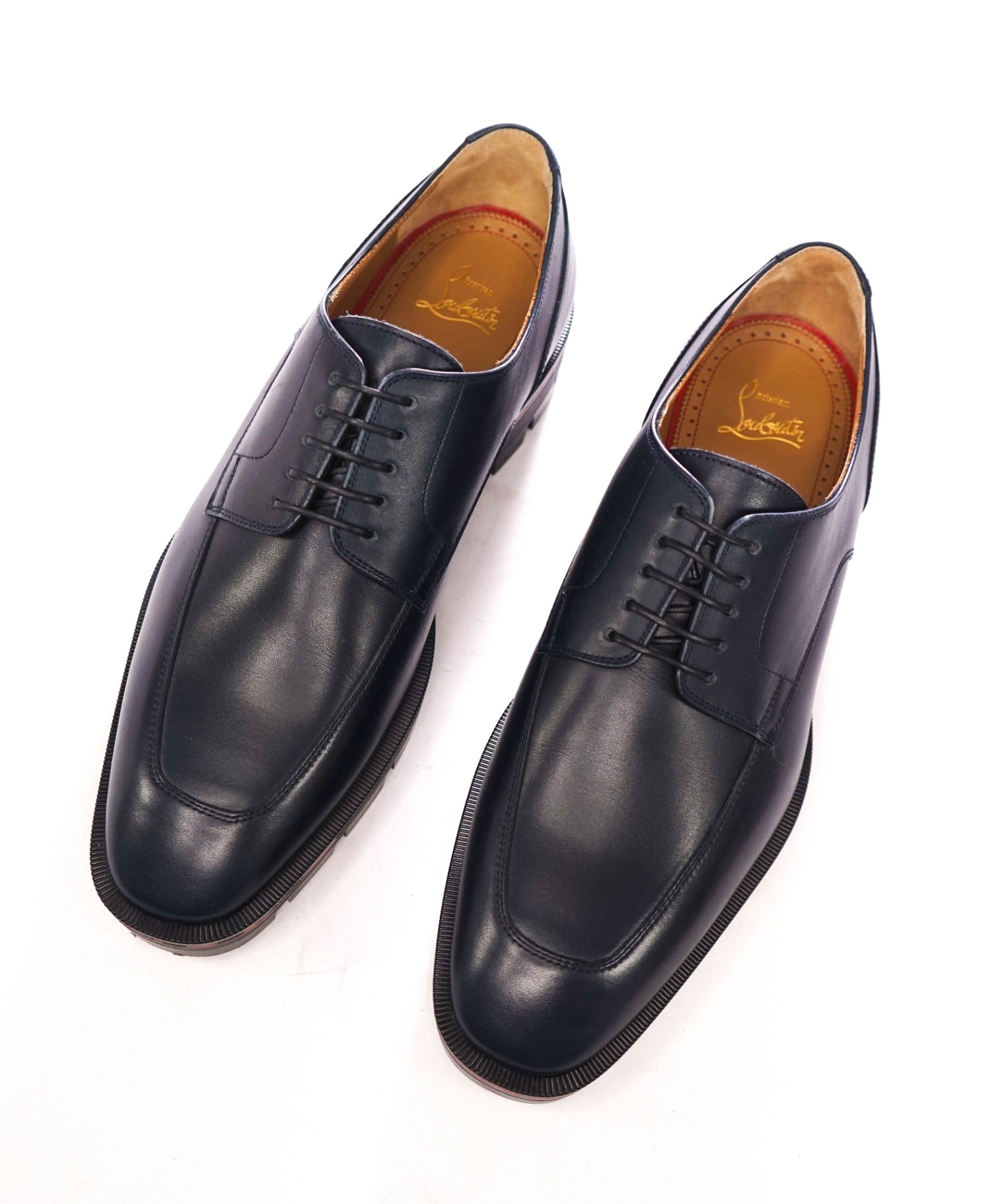 $1,190 CHRISTIAN LOUBOUTIN - Navy Blue Leather *DAVISOL* Derby - US 8.5 (41.5EU)