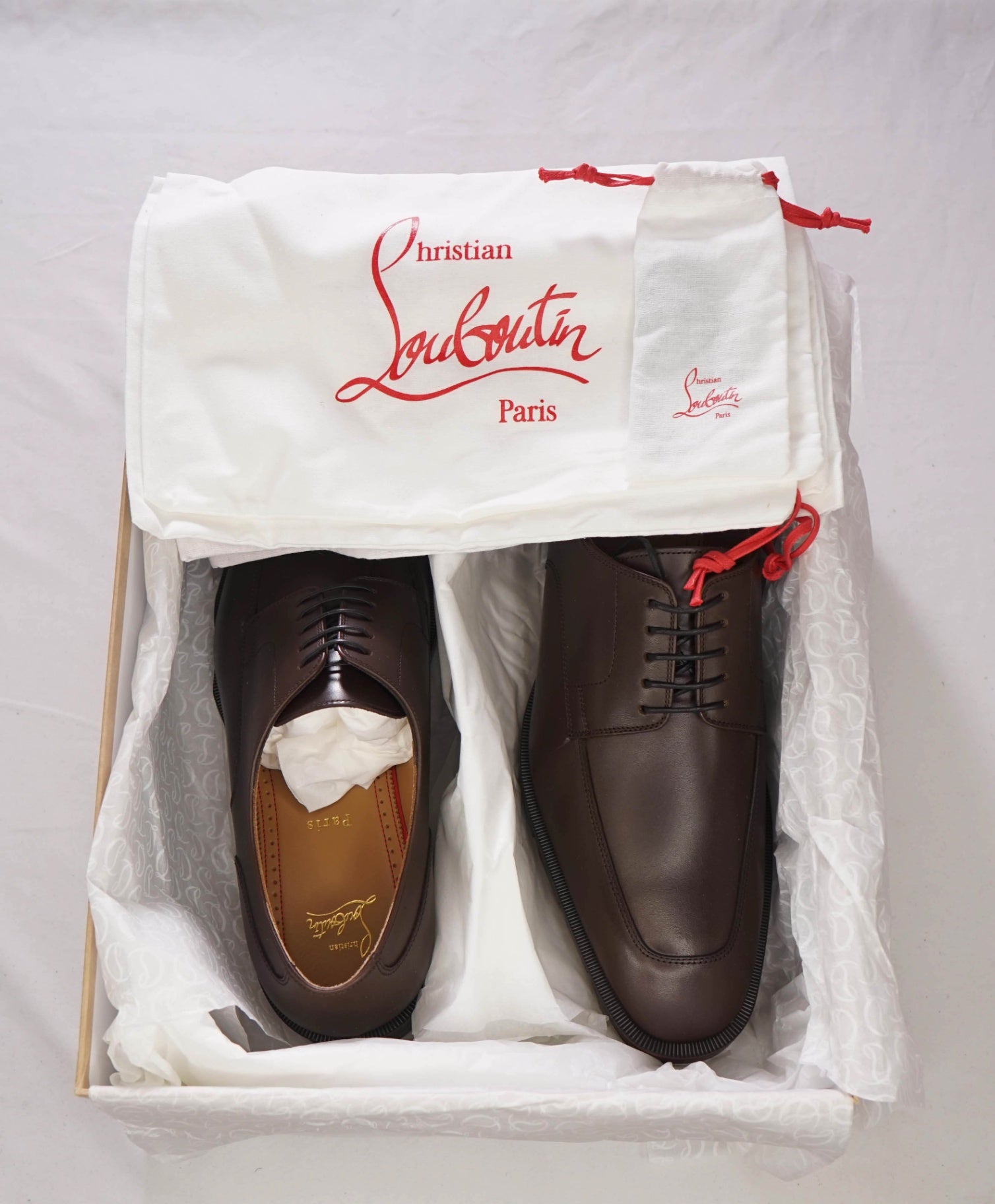 $1,190 CHRISTIAN LOUBOUTIN - Brown Lug Sole *DAVISOL* Derby - US 8.5 (41.5EU)