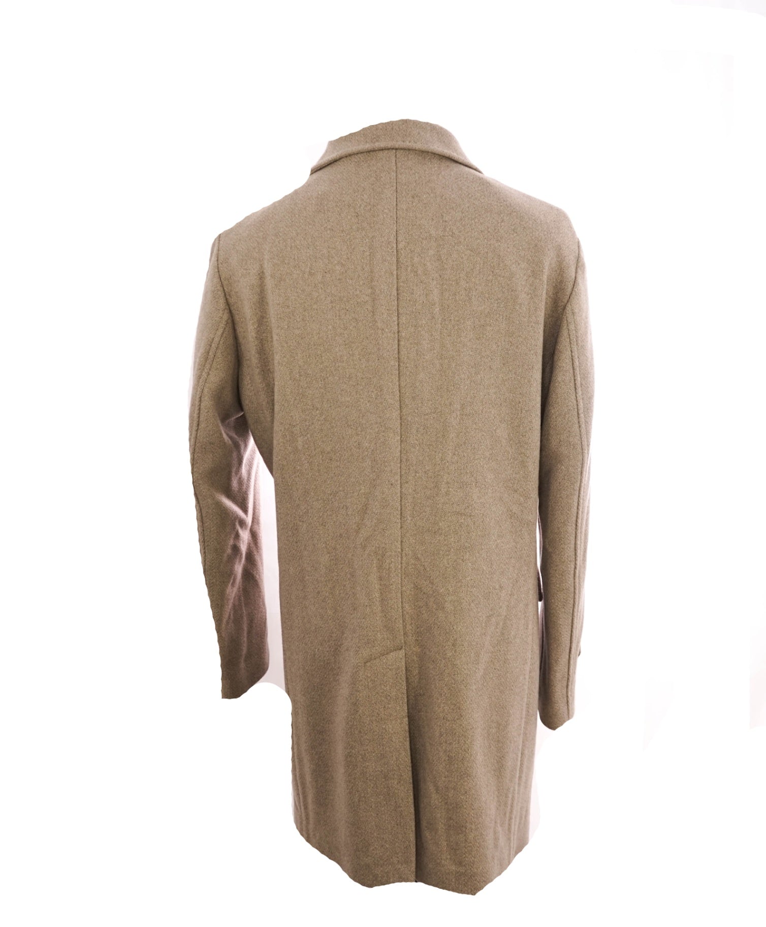 $4,000 ELEVENTY - *100% PURE CASHMERE* Mens Neutral Overcoat- 48 US