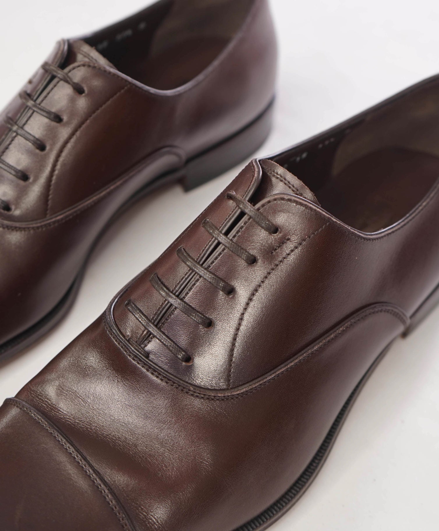$895 FERRAGAMO - Brown Leather *LUCE* Oxfords - 11.5 D