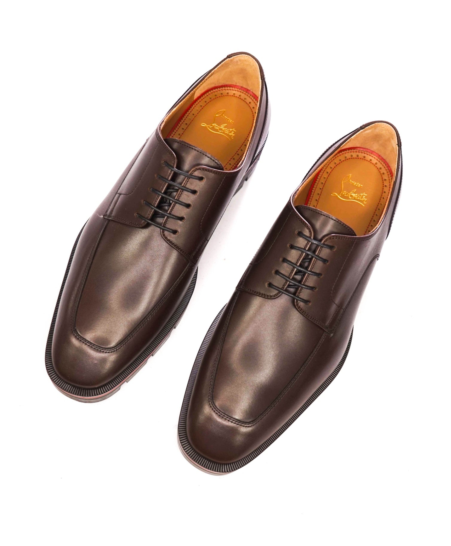 $1,190 CHRISTIAN LOUBOUTIN - Brown Lug Sole *DAVISOL* Derby - US 10 (43EU)