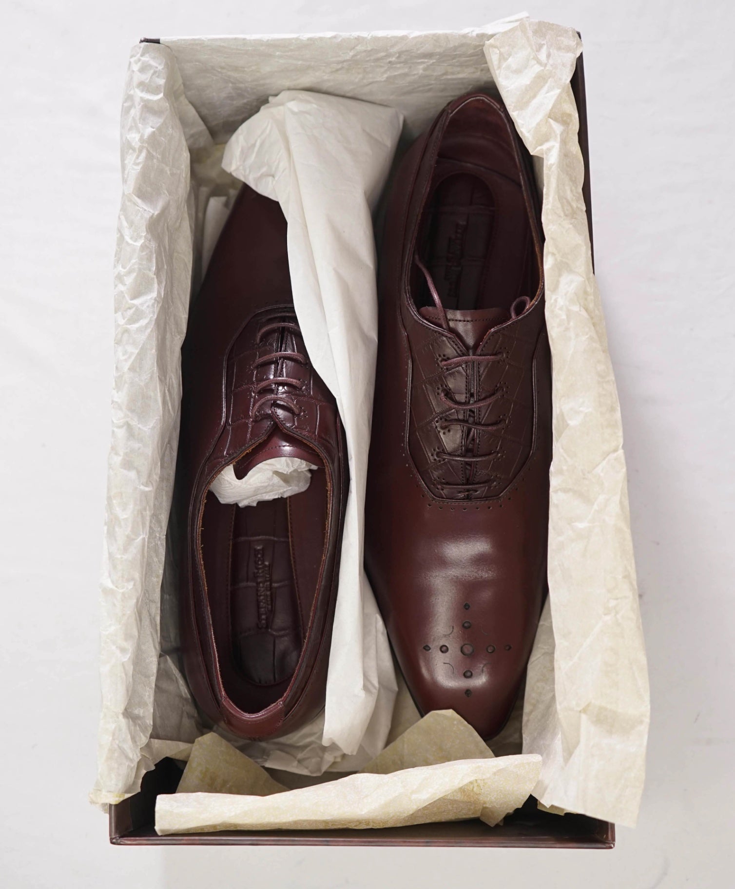 $3,800 STEFANO RICCI - Oxblood CROCODILE Oxfords - 11.5 US (10.5 EU)