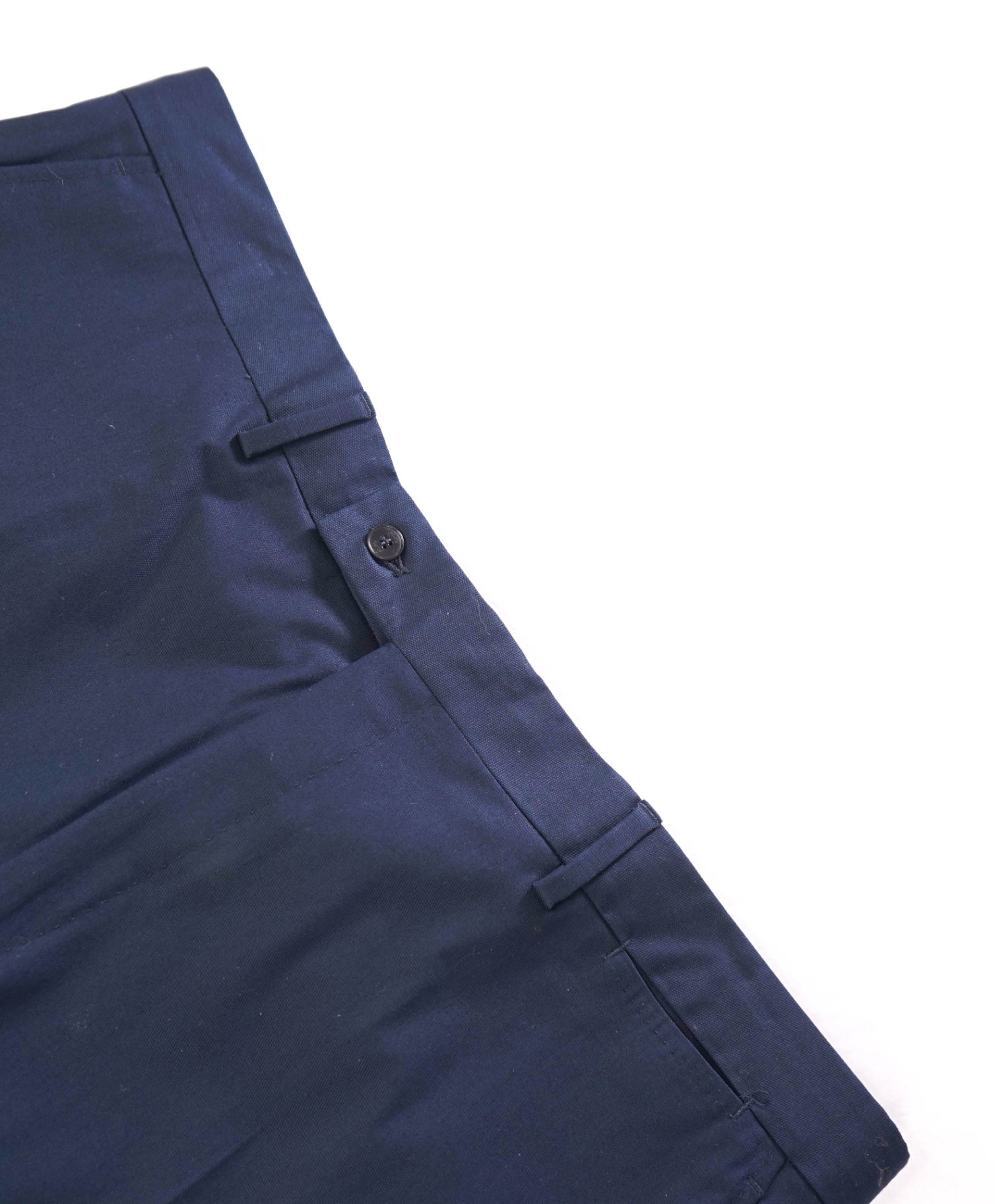 BRIONI - Solid Navy Blue Cotton Chinos -42W