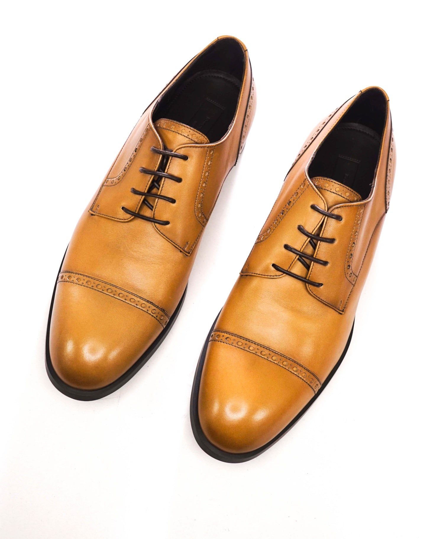 $960 ZEGNA - Light Brown Leather "SIENA FLEX" Derby - US 12.5 (11.5UK)