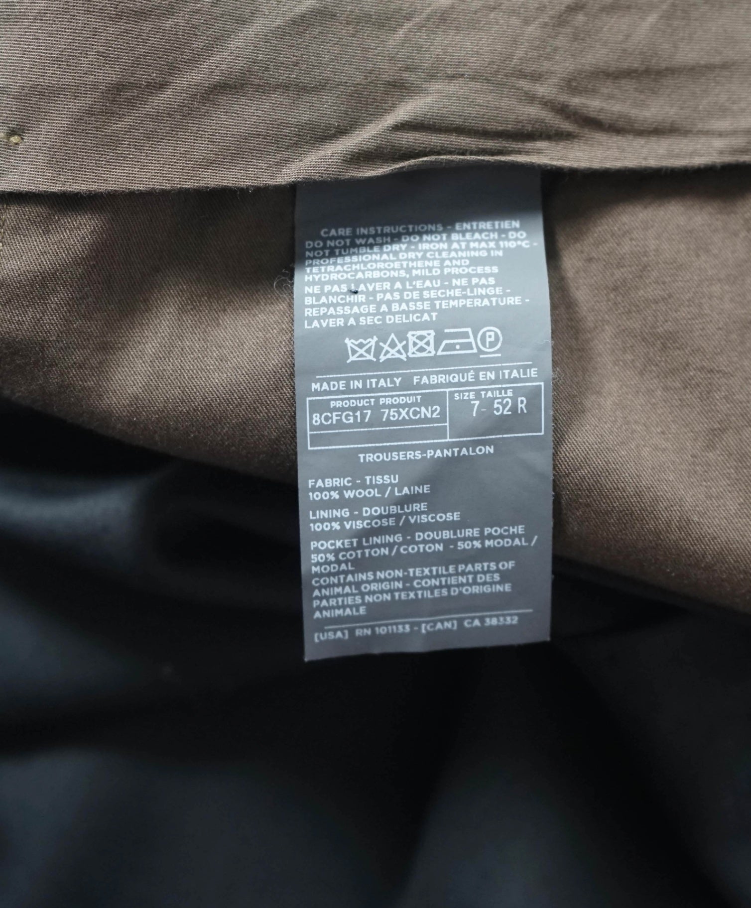 $1,150 ERMENEGILDO ZEGNA x FEAR OF GOD - Black Wool Pants  -35W
