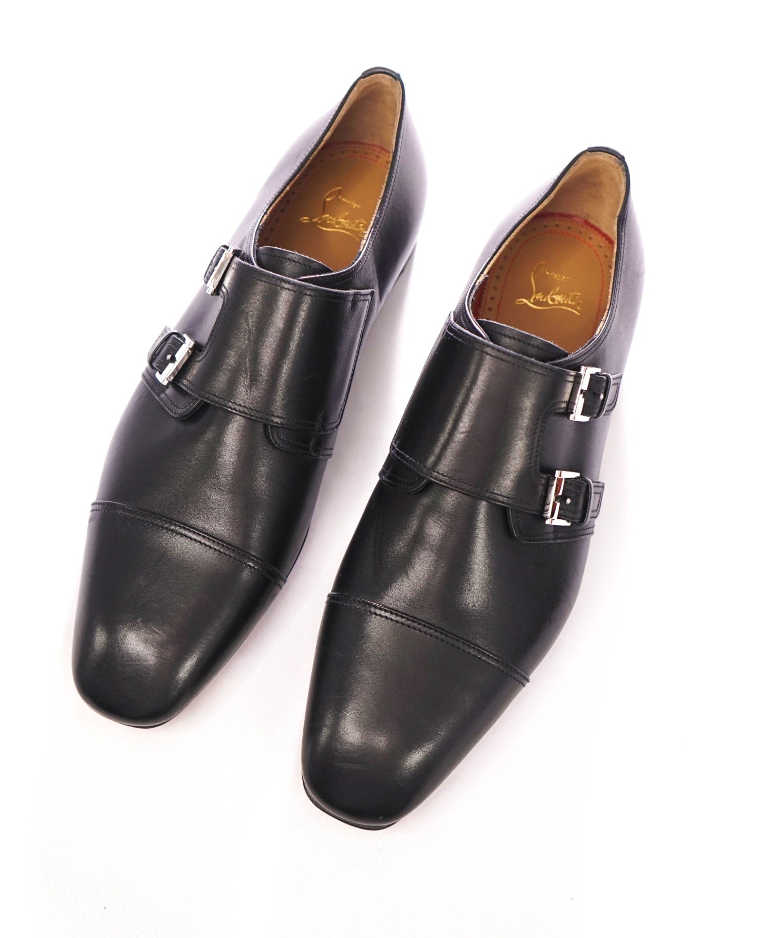 $1,150 CHRISTIAN LOUBOUTIN - *MORTIMER* Black Double Monk Loafers US 10.5 (43.5EU)