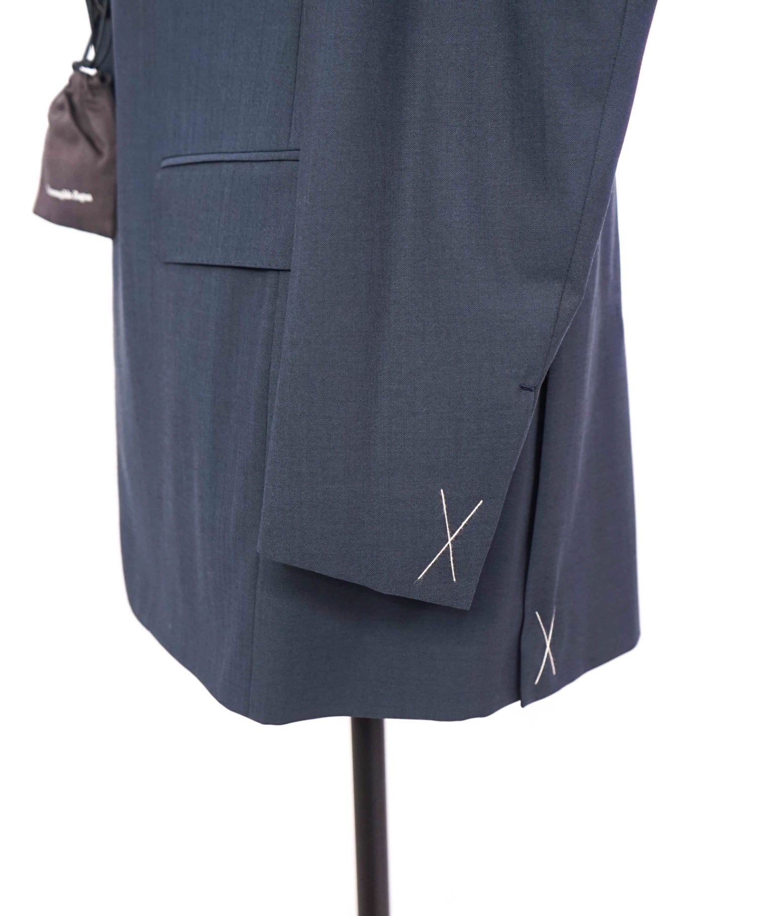 $4,495 ZEGNA - Solid Blue Wool "SU MISURA" Custom Suit - 50R US
