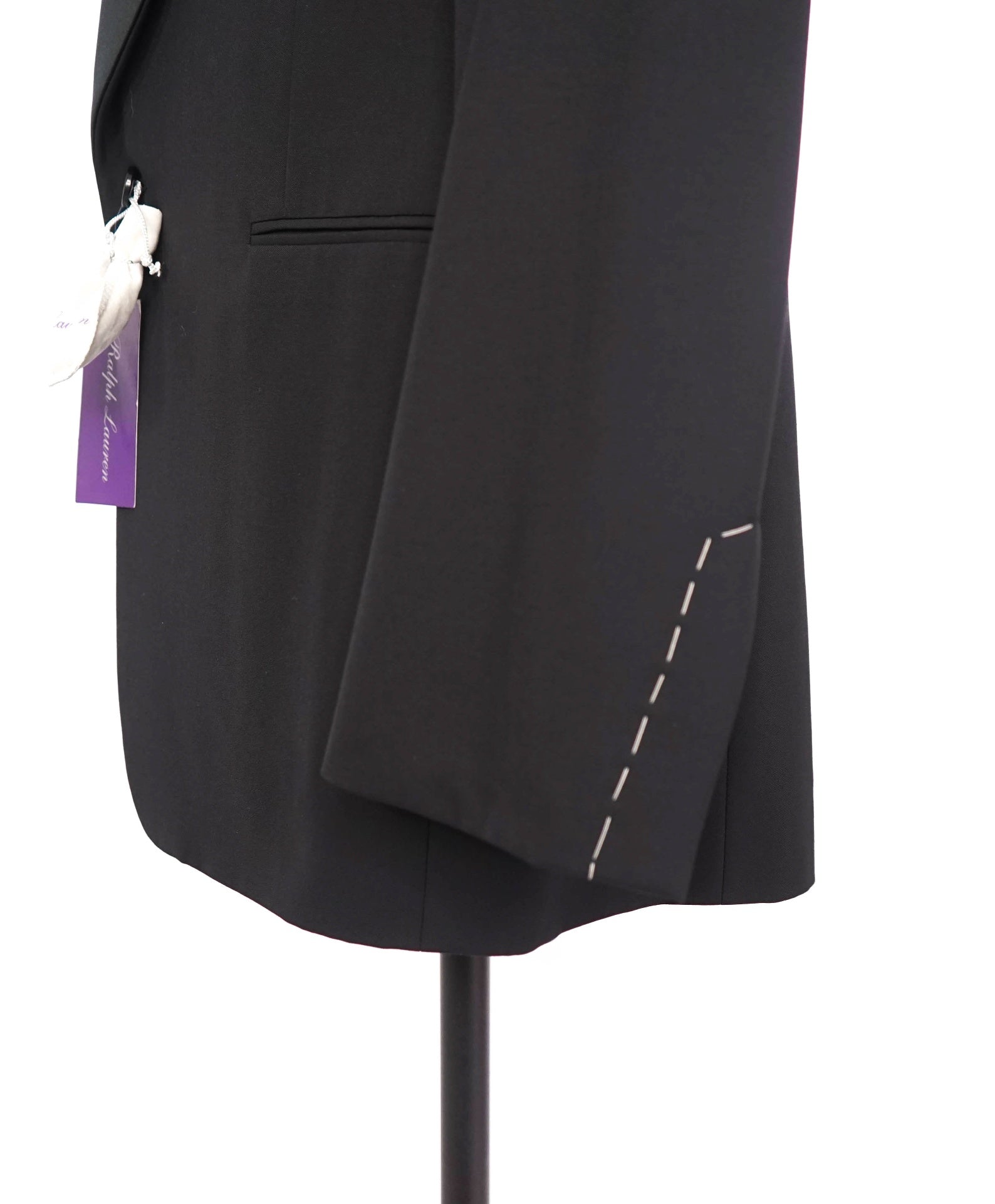 $5,995 RALPH LAUREN PURPLE LABEL - Black Shawl Collar Tuxedo - 42L