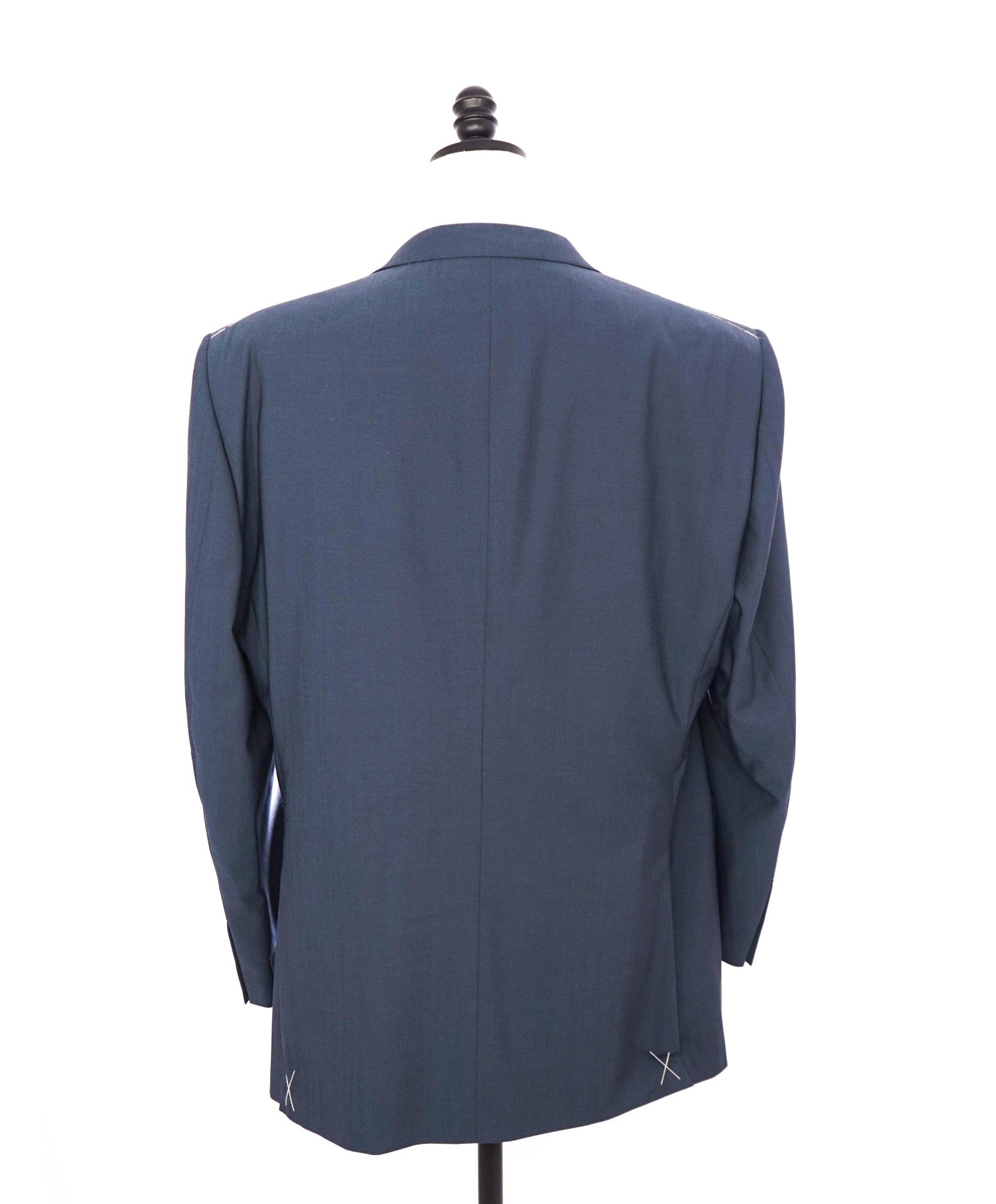 $4,495 ZEGNA - Solid Blue Wool "SU MISURA" Custom Suit - 50R US