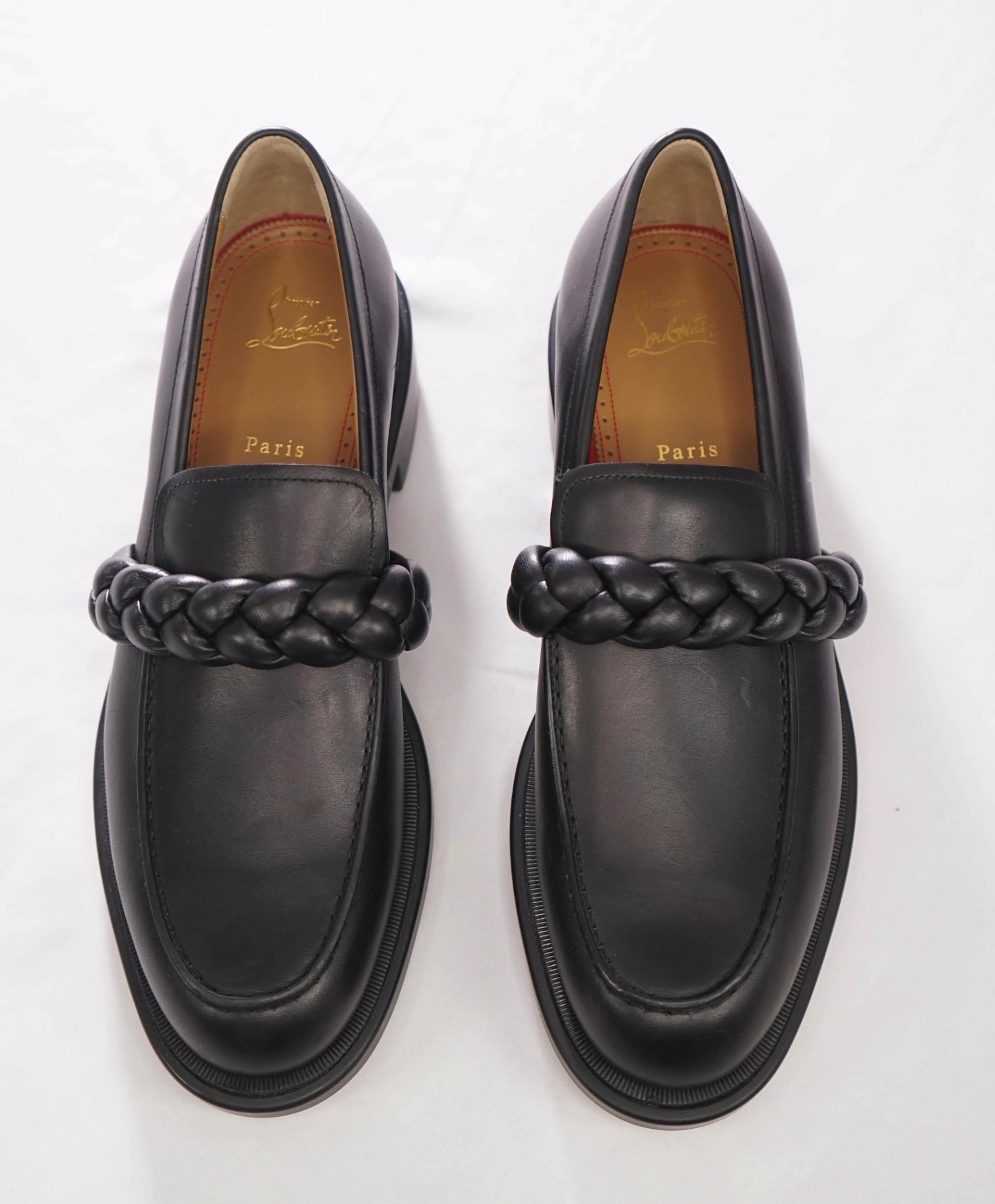 $1,095 Christian Louboutin - "URBINO" Mock Braid Loafers - US 10 (43EU)