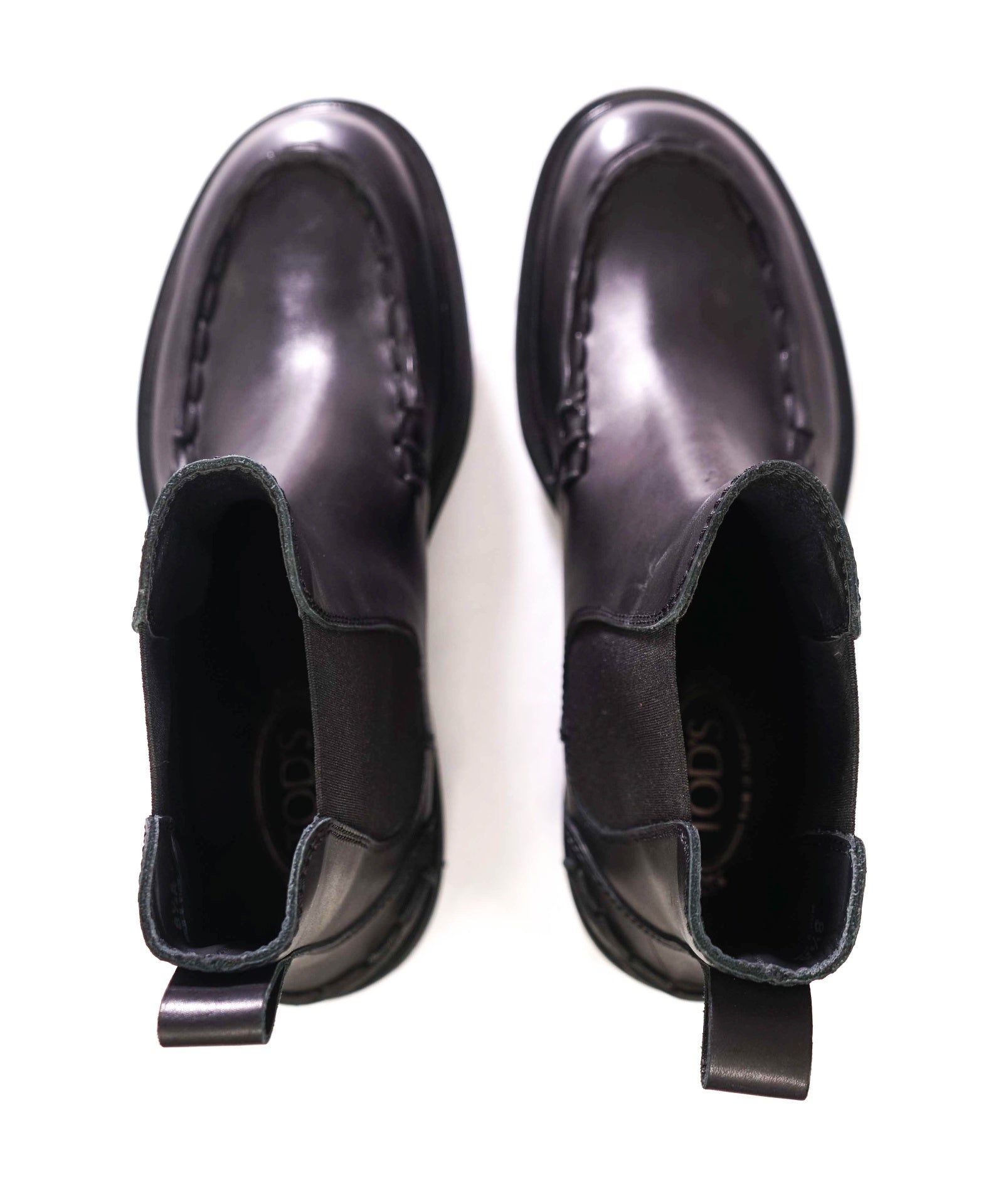 $1,245 TOD'S - Black Leather Ankle Boots - US 9.5 (UK8.5)