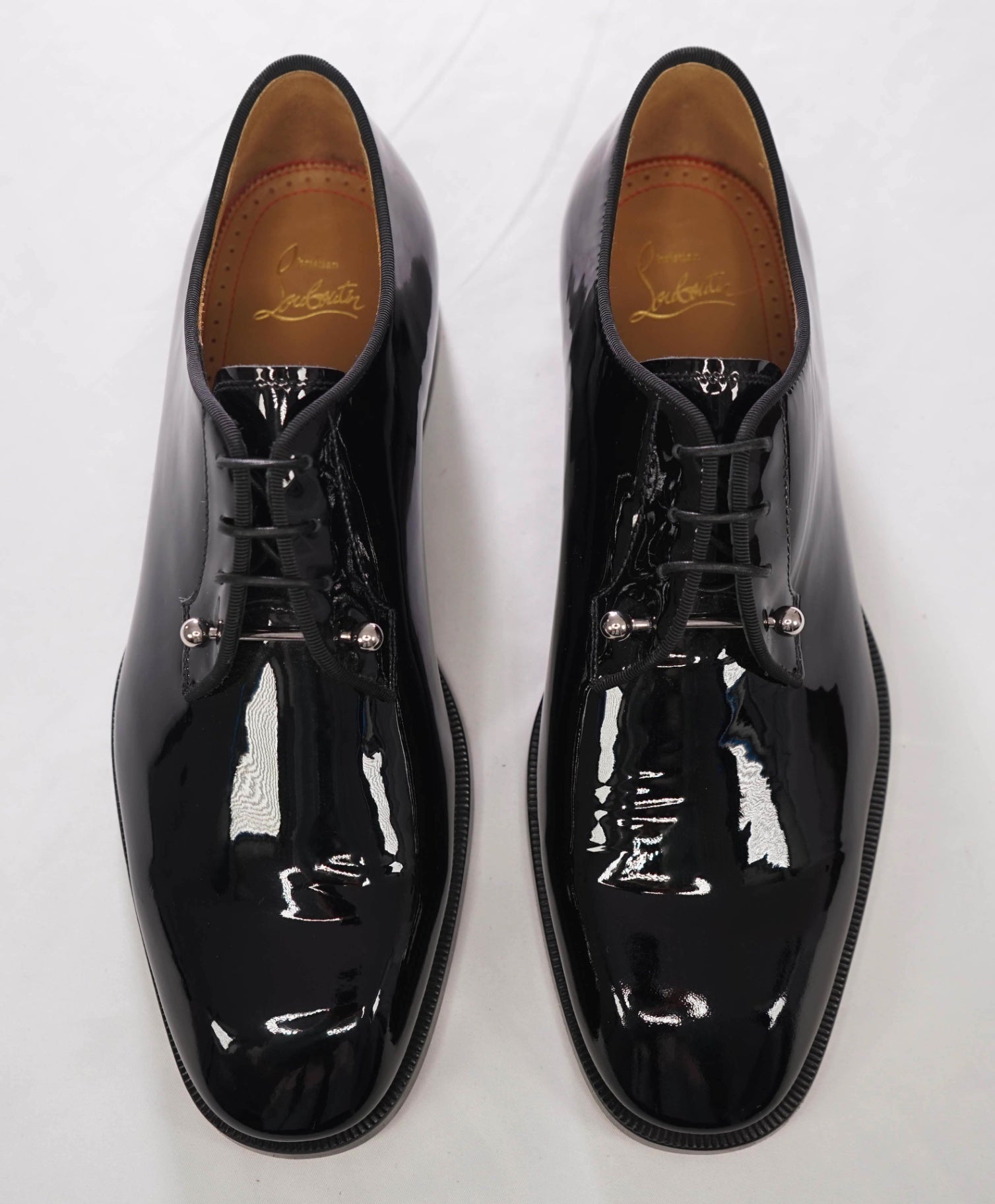$1,250 Christian Louboutin "Chambeliss" Black Patent Leather Derby - US 7 (40EU)