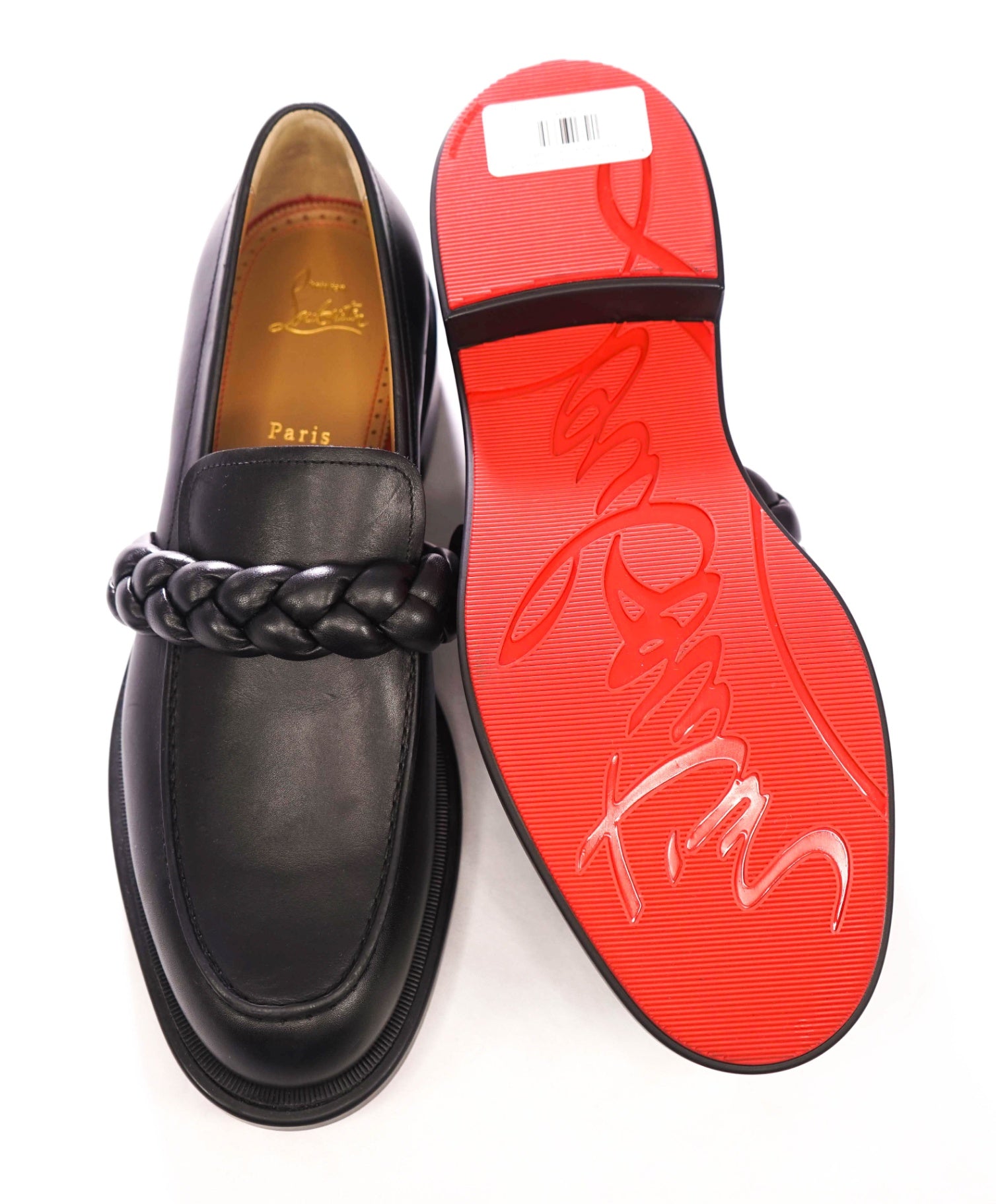 $1,095 Christian Louboutin - "URBINO" Mock Braid Loafers - US 10 (43EU)
